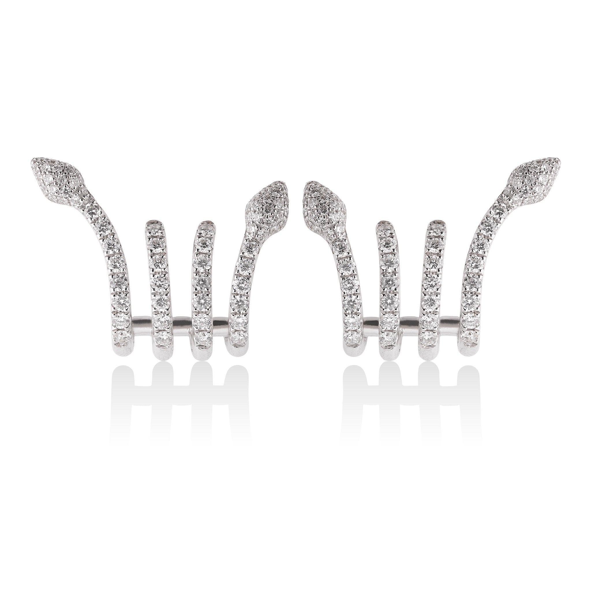 Serpentina Linea Earrings in White Gold