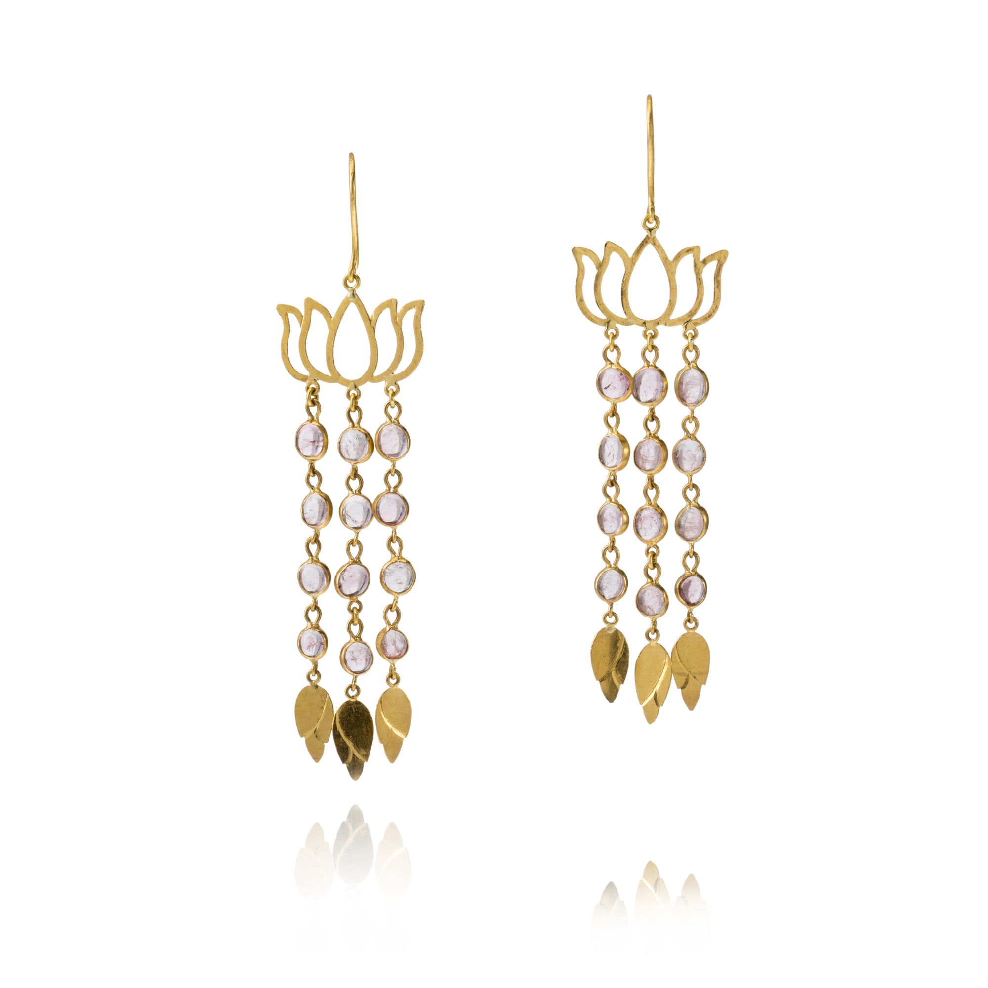 Burmese Lotus Cascade Earrings