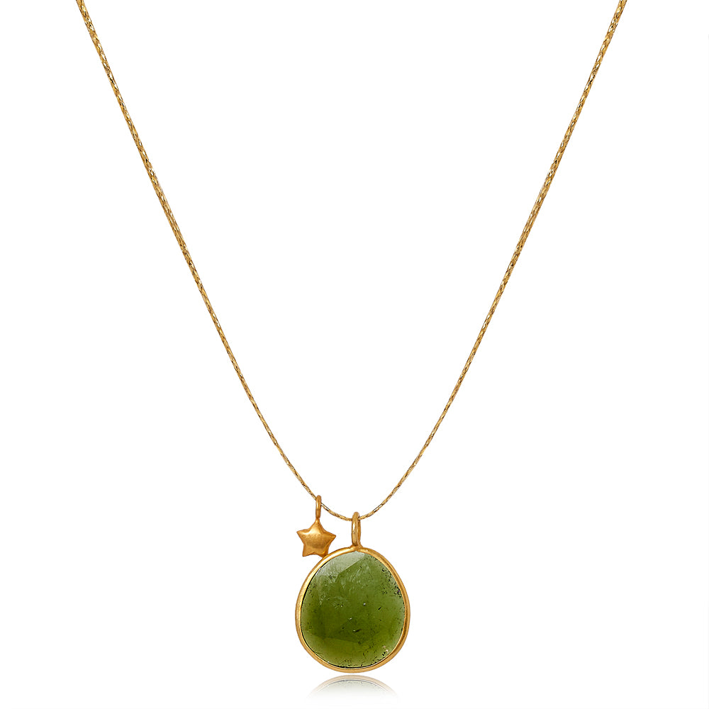 Colette Set Pendant with Green Tourmaline and Star