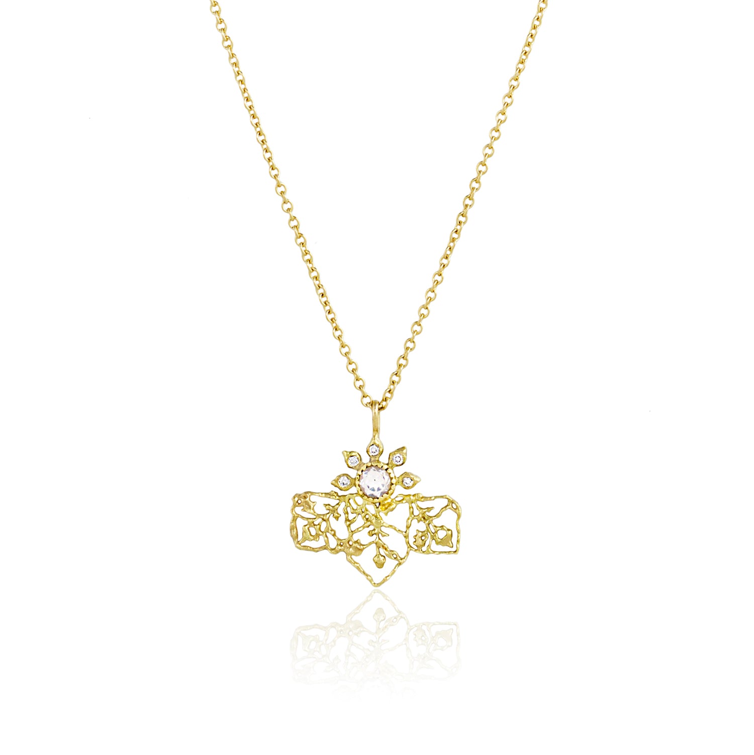 Diamond Petal Pendant
