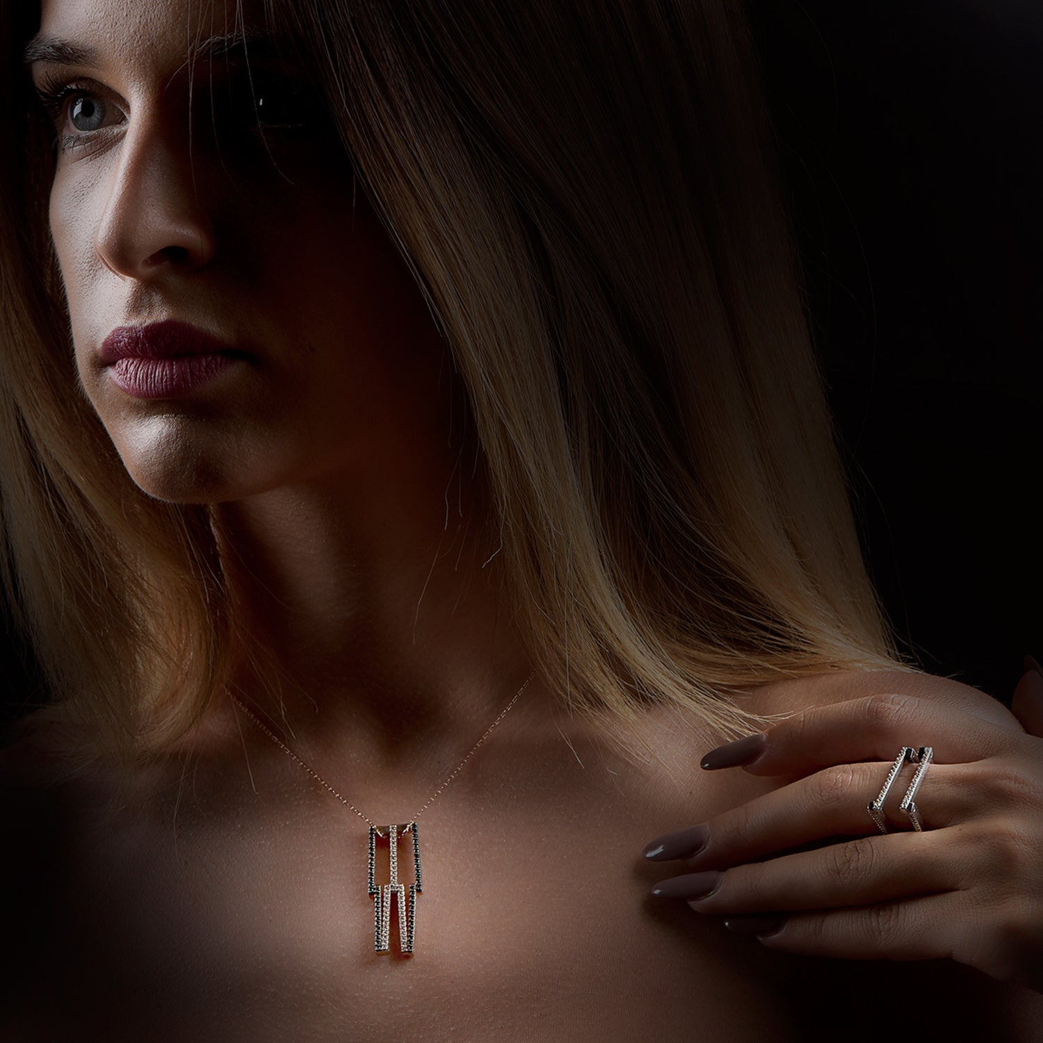 The In/Out Square Eternity Ring/Pendant