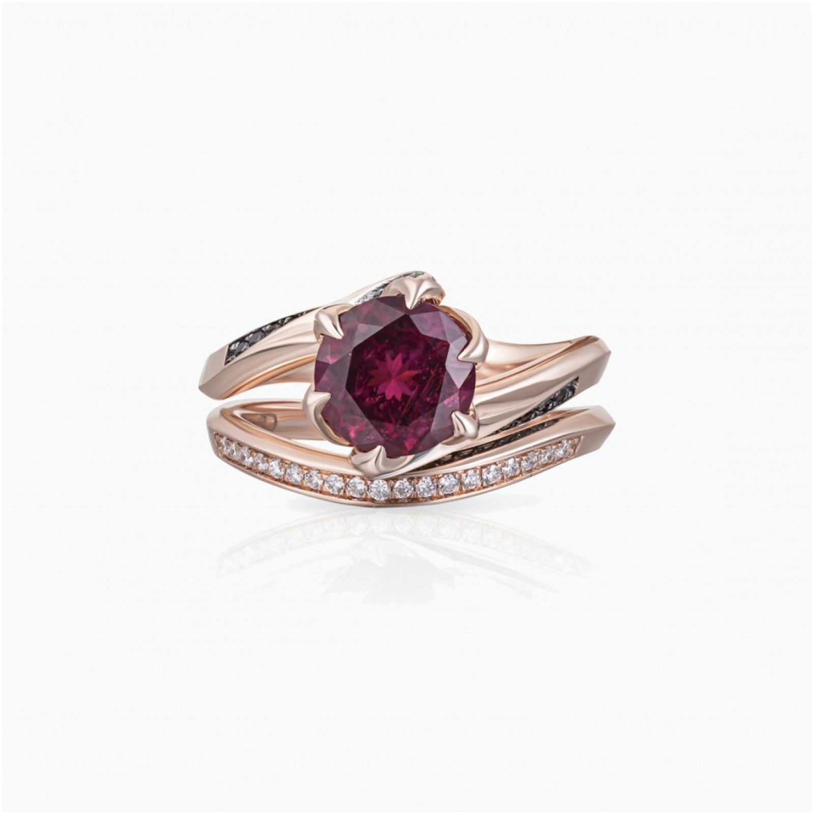 Lily Pad Wedding Band in Rose Gold
