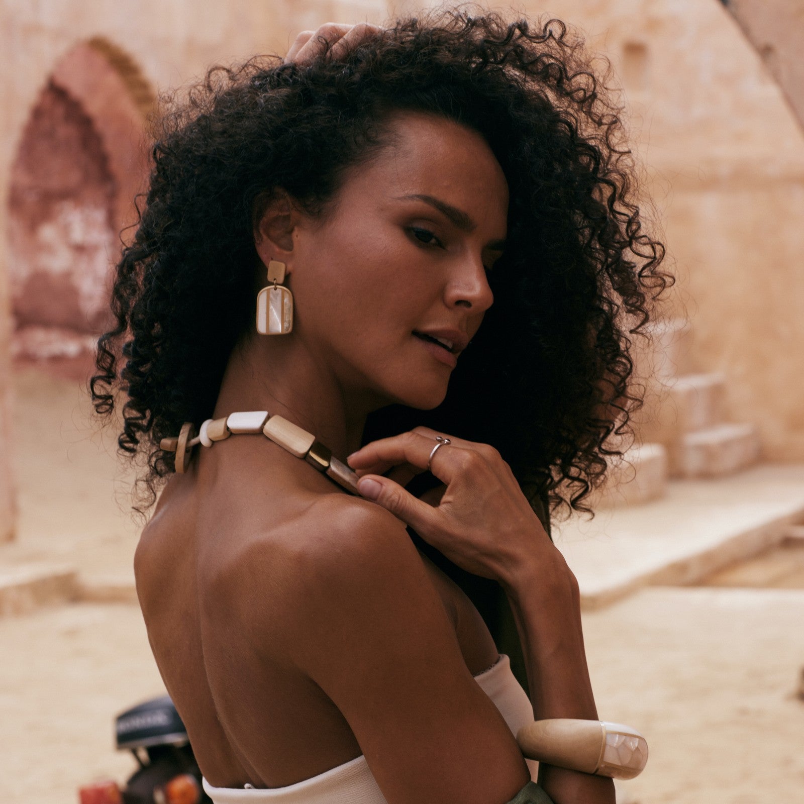 Mārga Inlaid Earrings