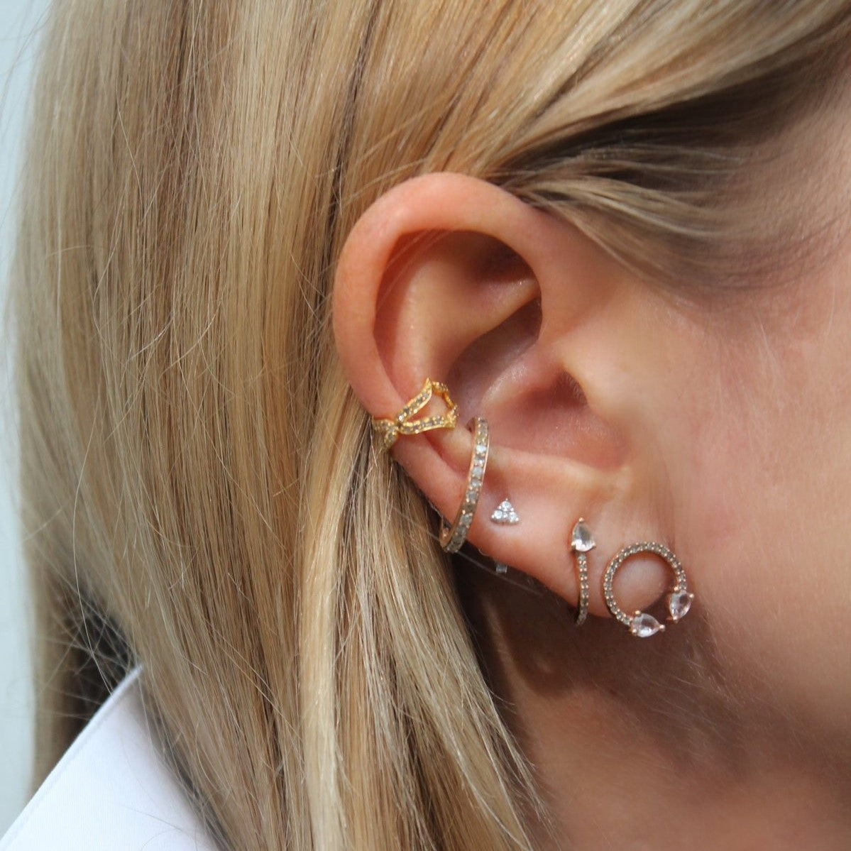 Amethyst Huggie Earrings