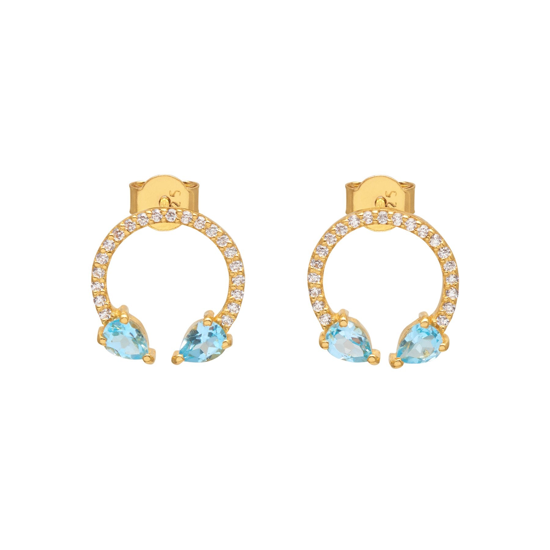 Eclipse Lucky Earrings Blue Topaz