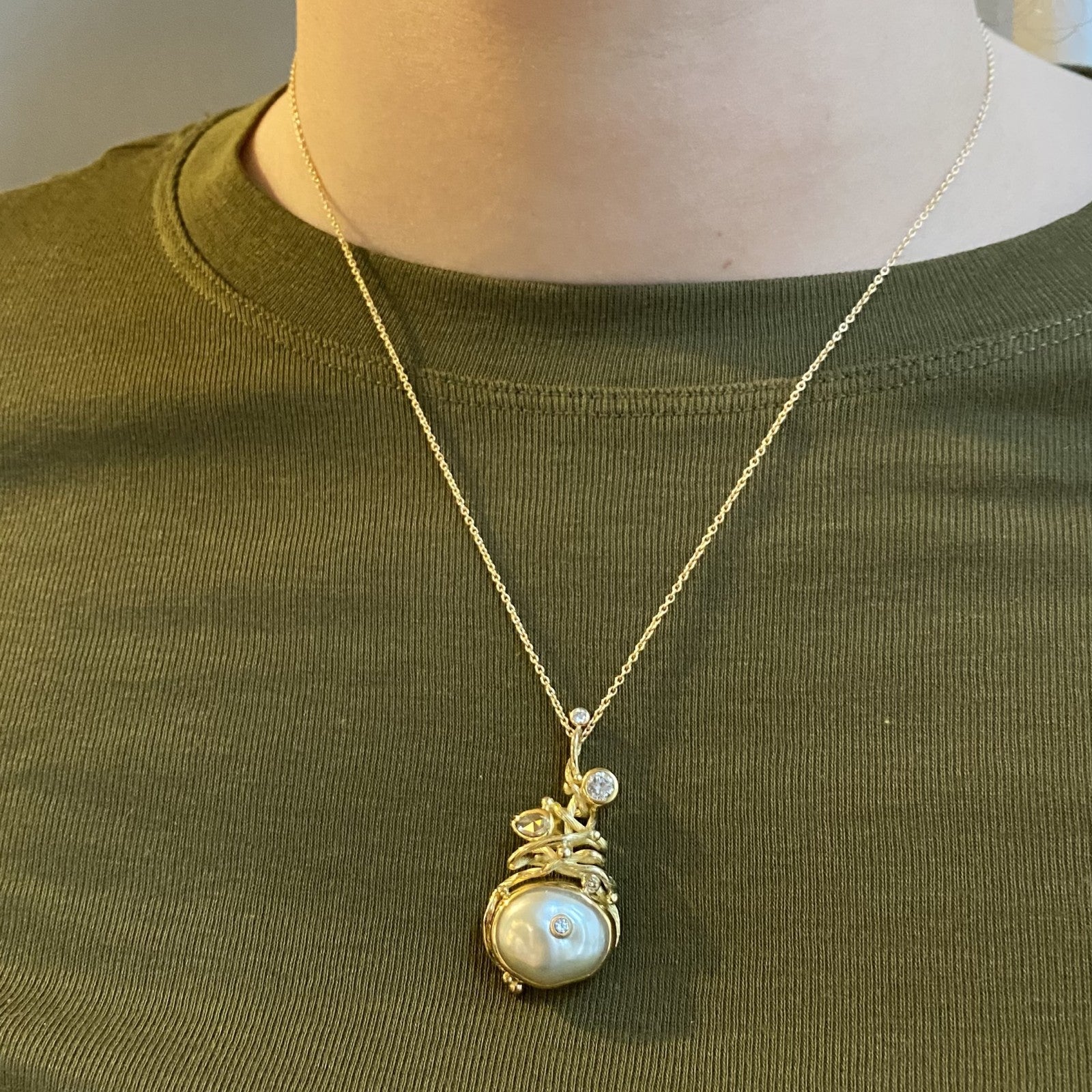 Gone Fishing Pearl Necklace