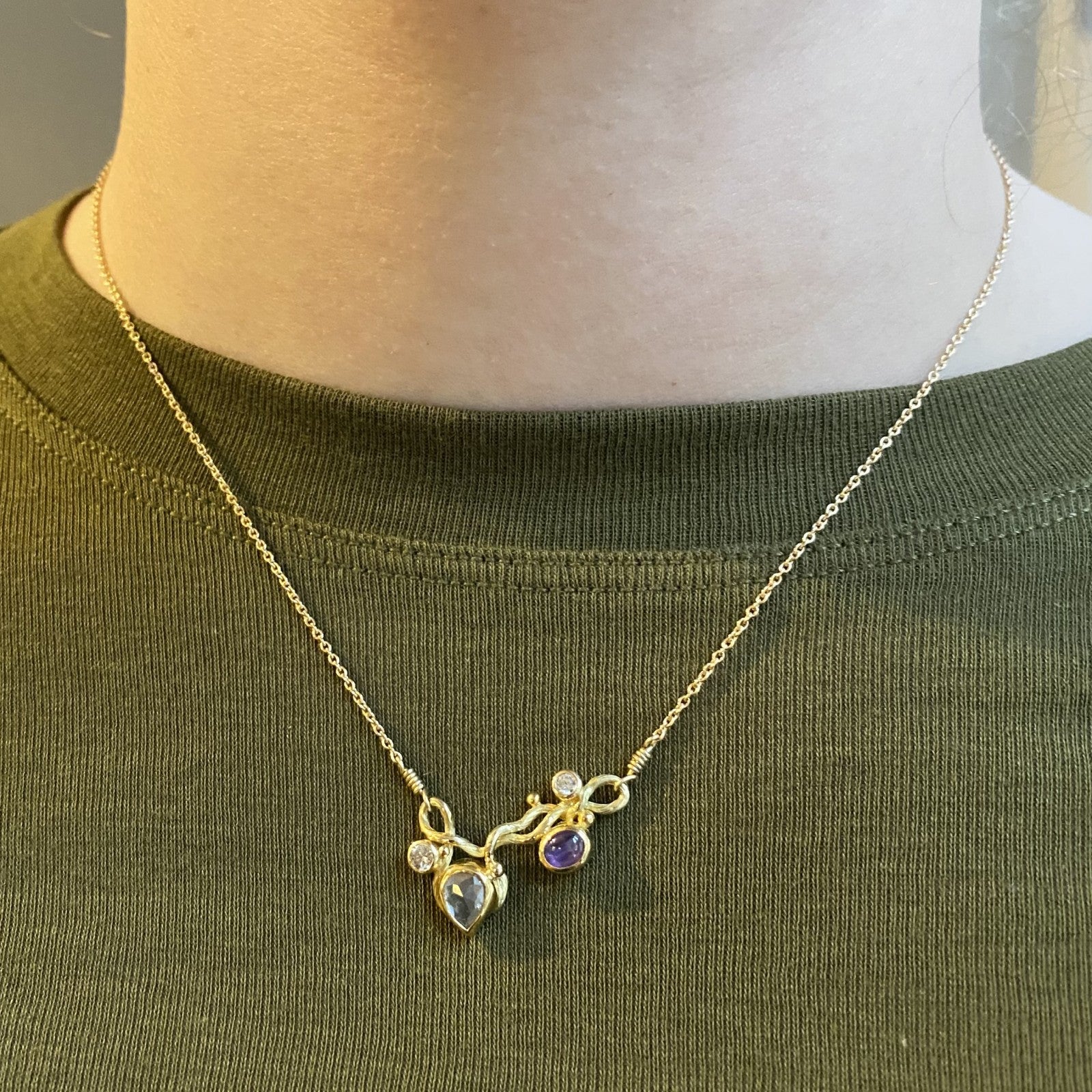 Seafire Ruby and Diamond Necklace