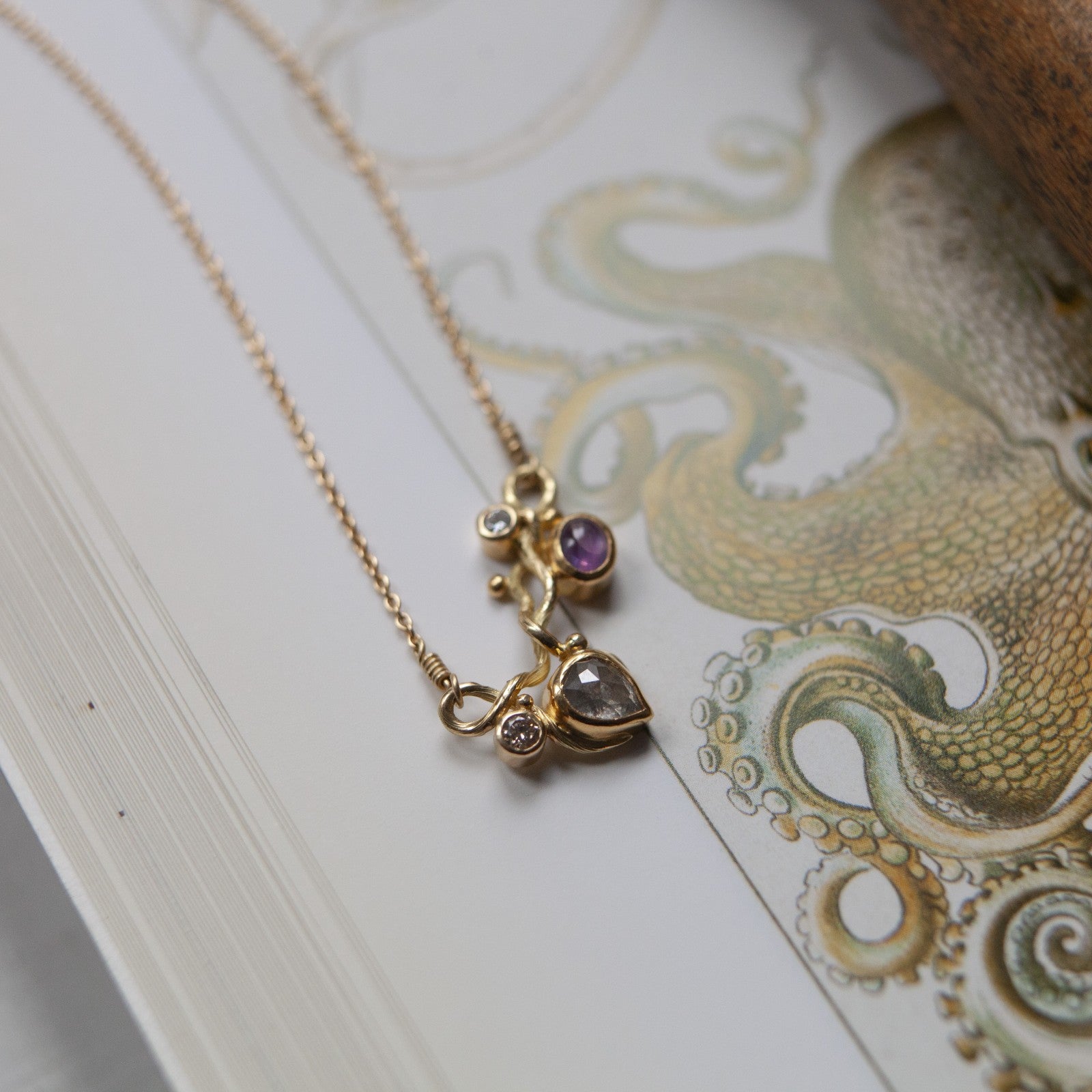 Seafire Ruby and Diamond Necklace