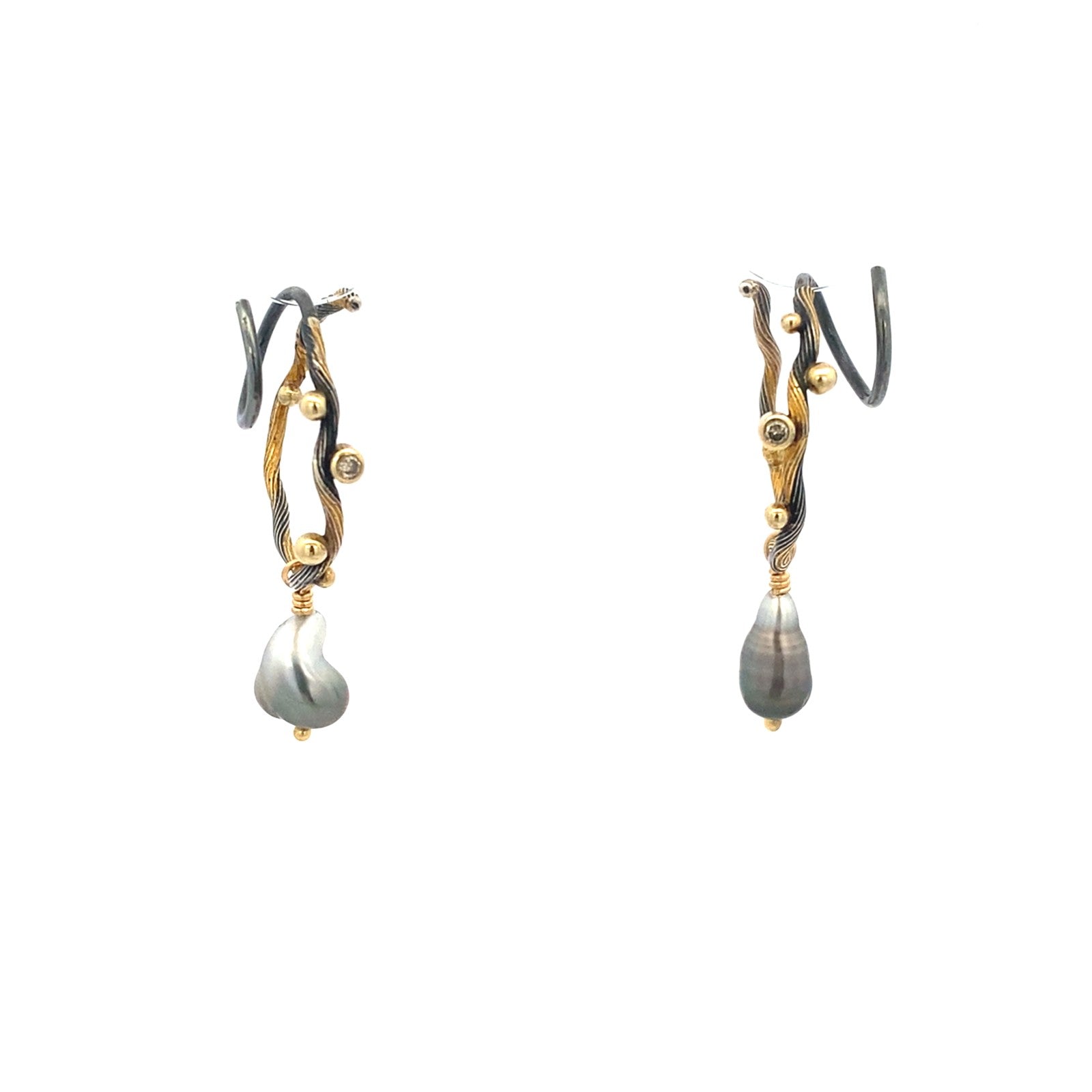 Tallulah Silver Hoops Medium with Pendant