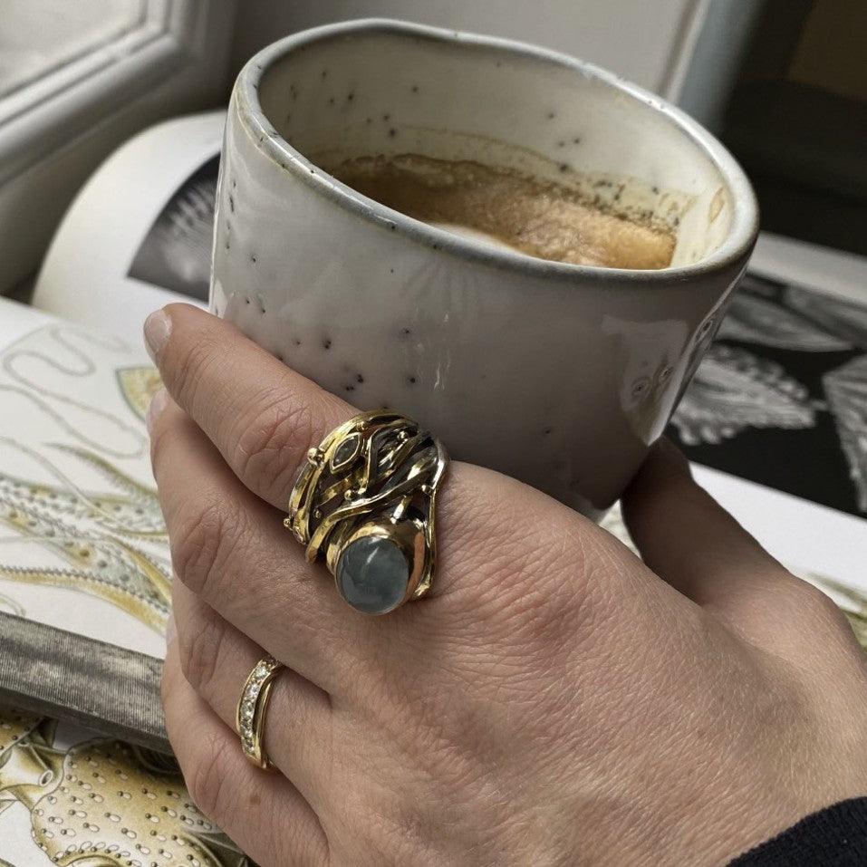 Twisted Ring Aquamarine