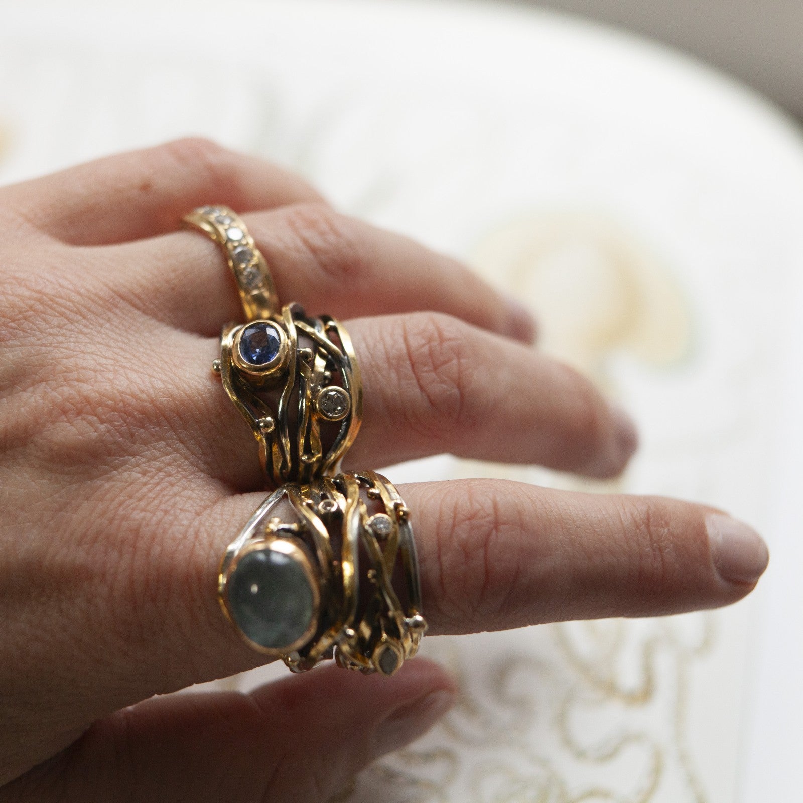 Twisted Ring Aquamarine