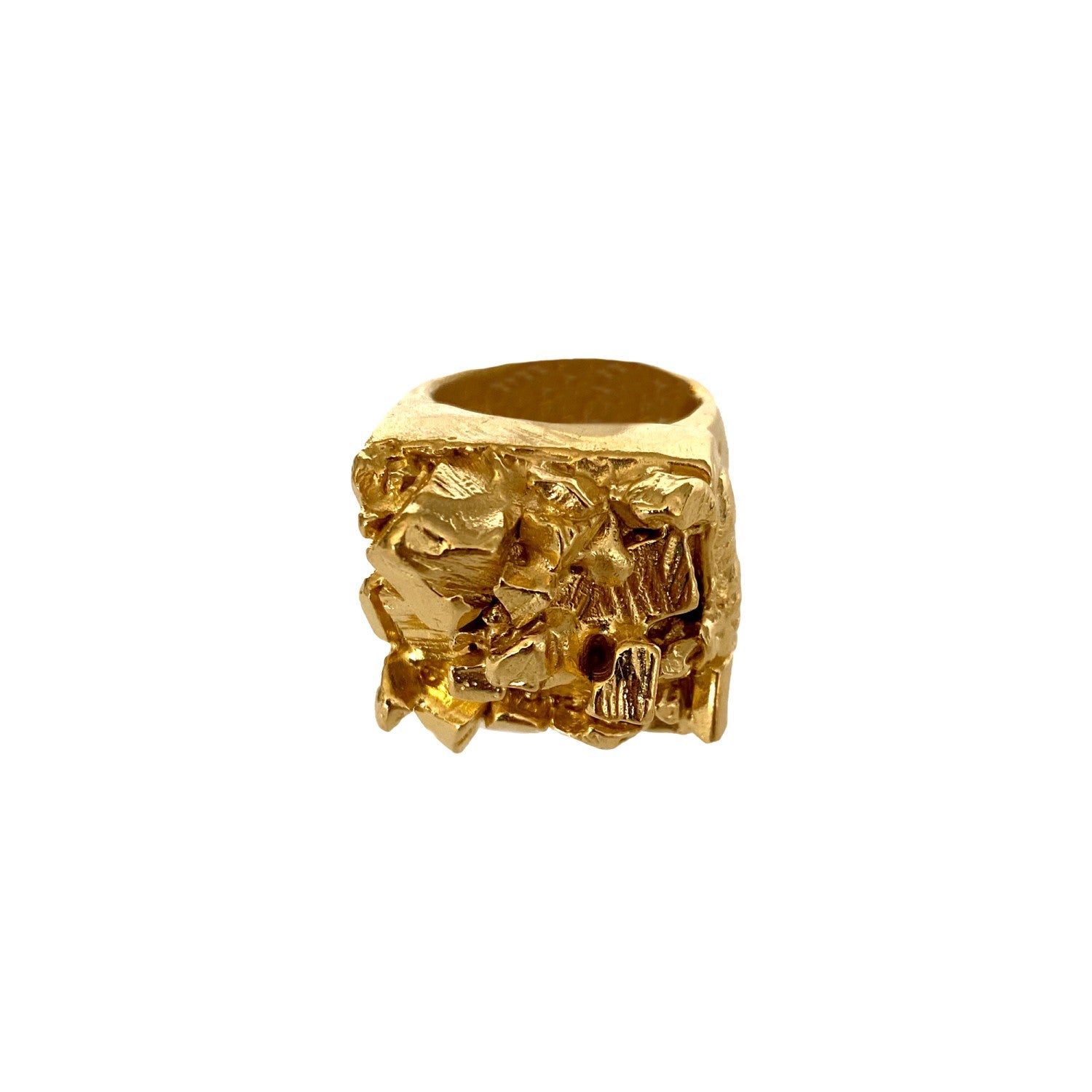 Smooth And Textured Rocks Ring