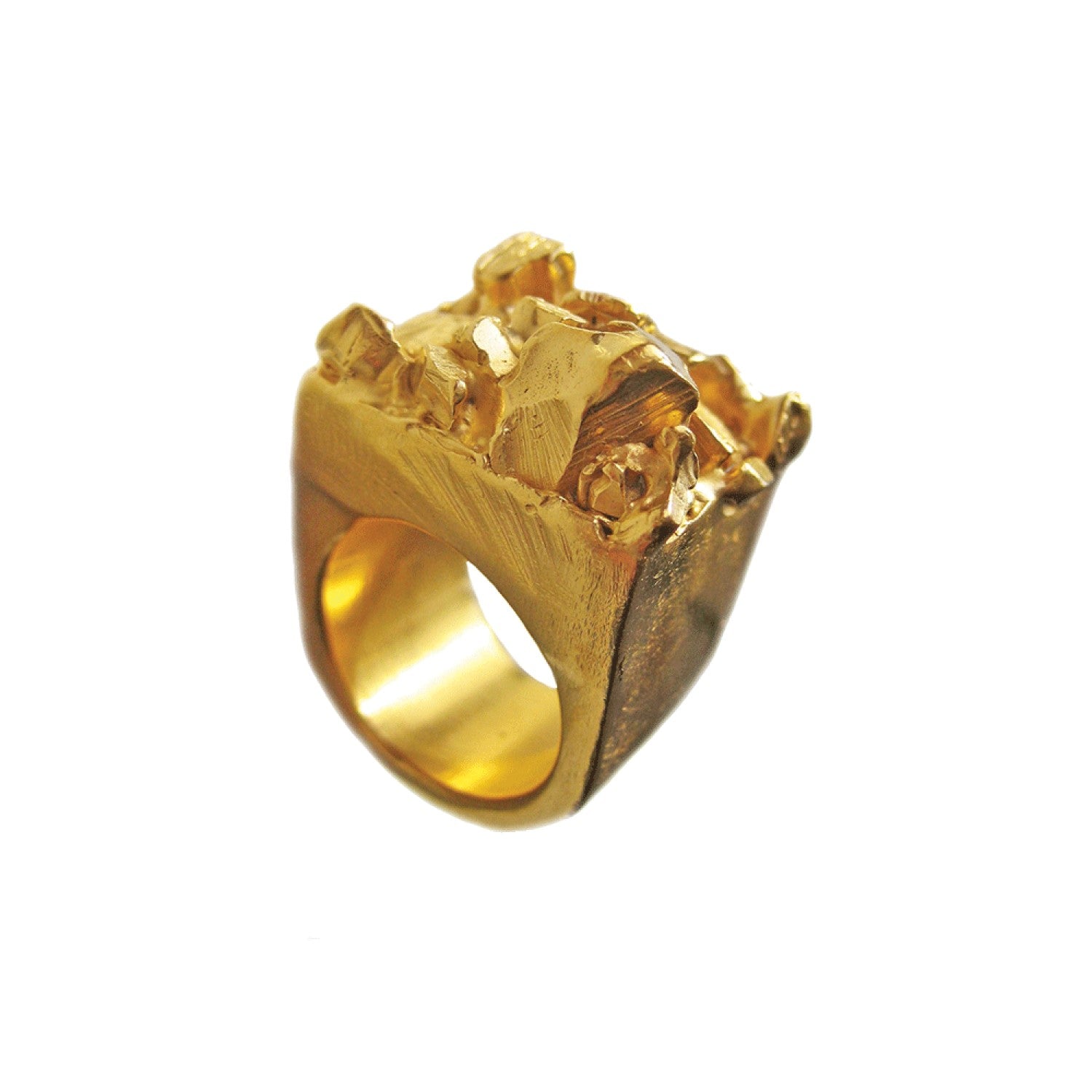 Smooth And Textured Rocks Ring