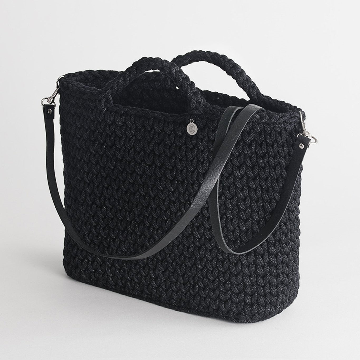 Handmade Basket Bag - Black
