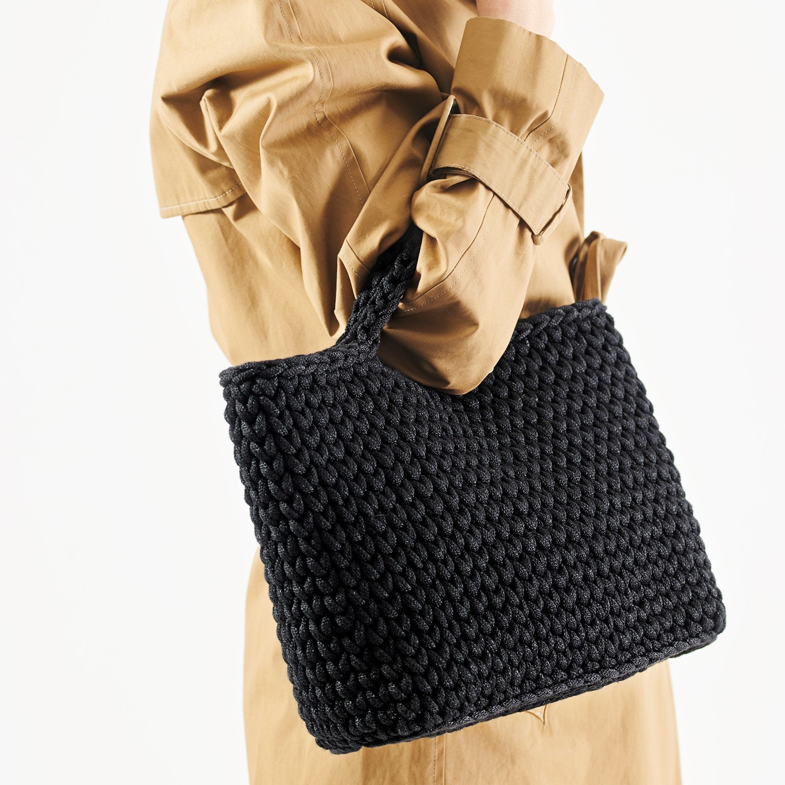 Handmade Basket Bag - Black