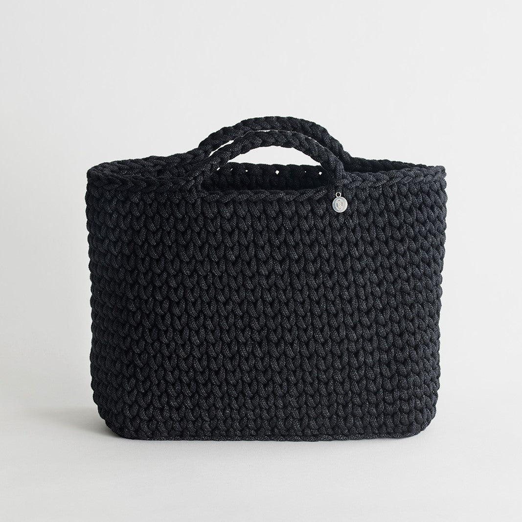 Handmade Basket Bag - Black
