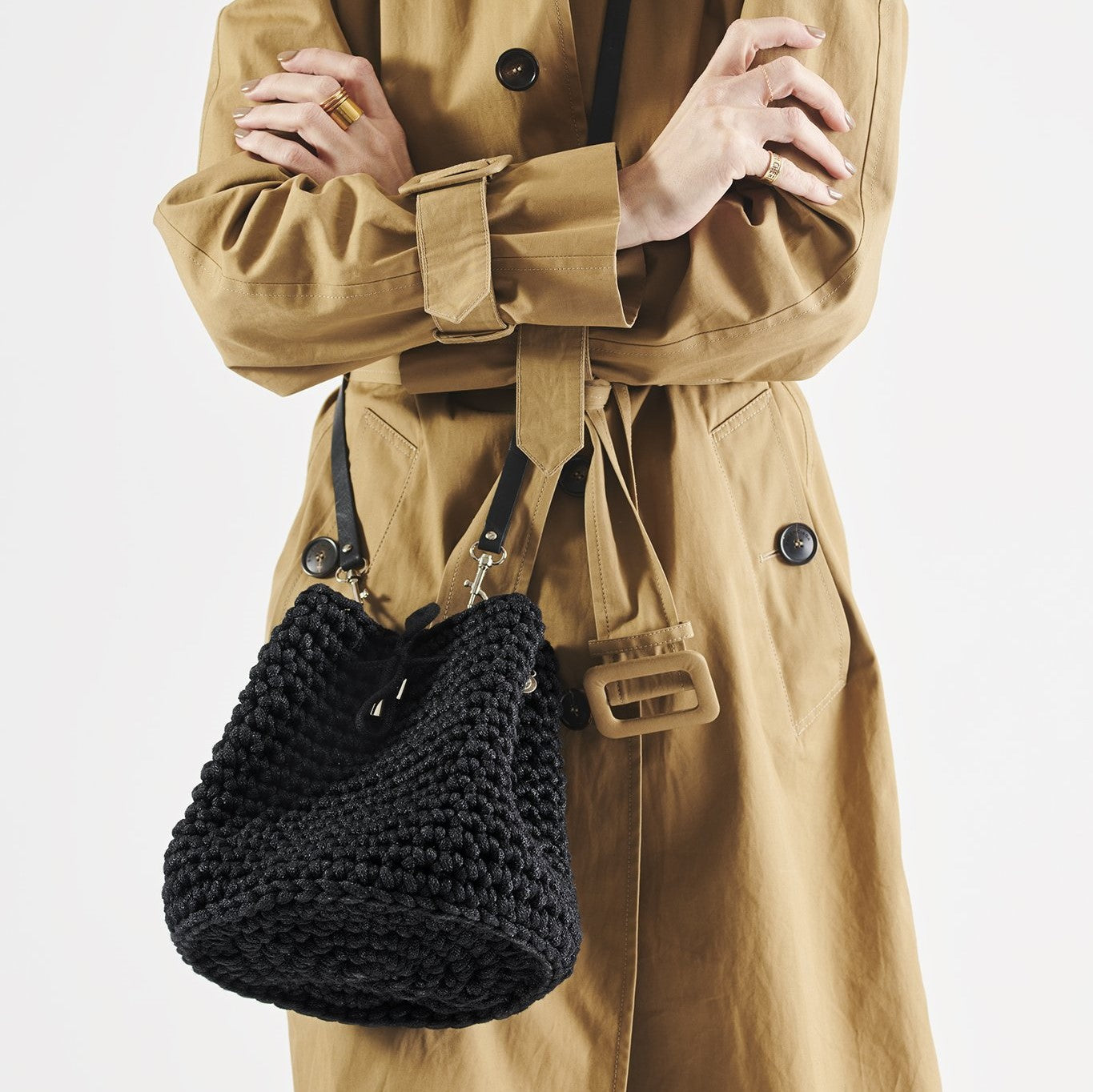 Handmade Bucket Bag - Black