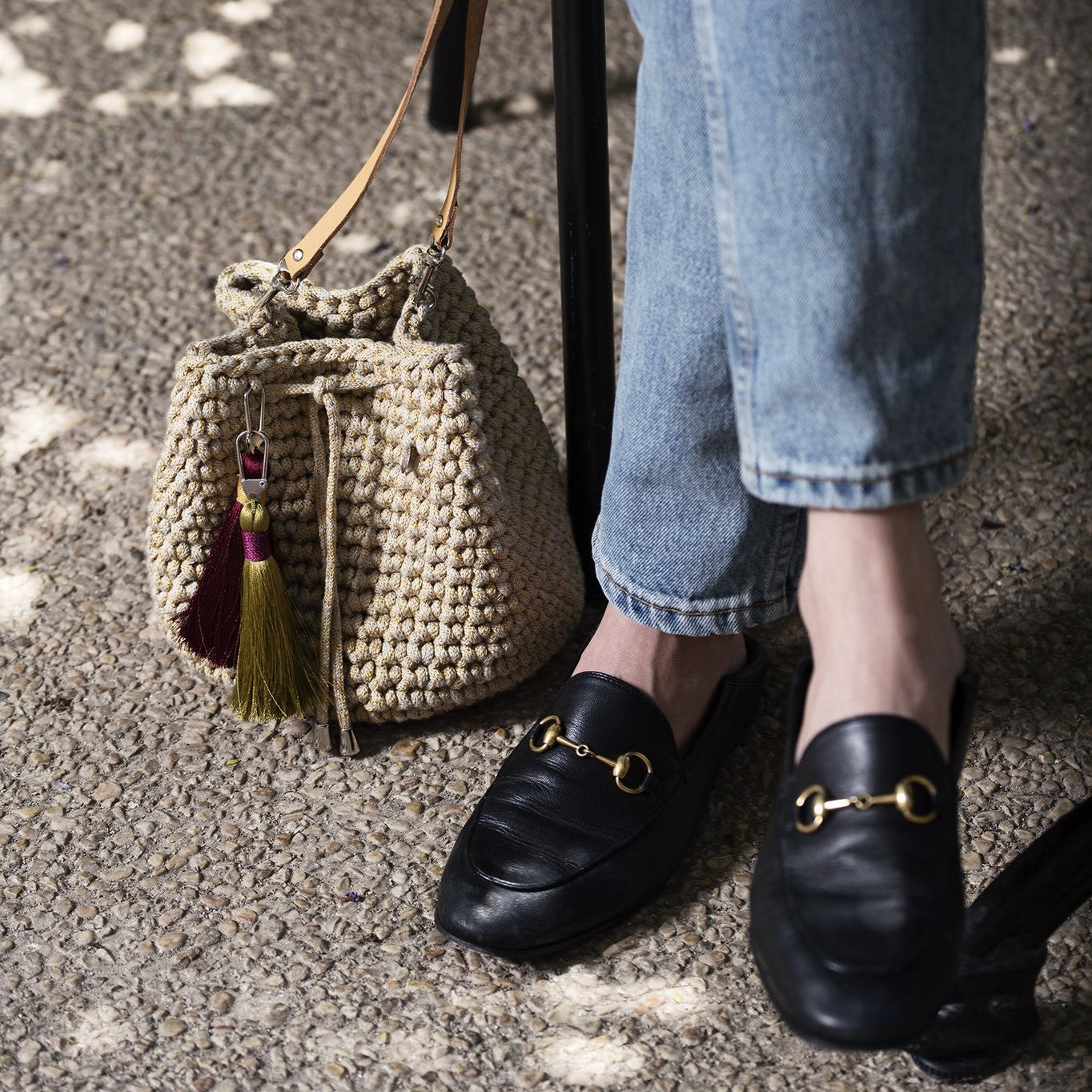 Handmade Bucket Bag - Straw