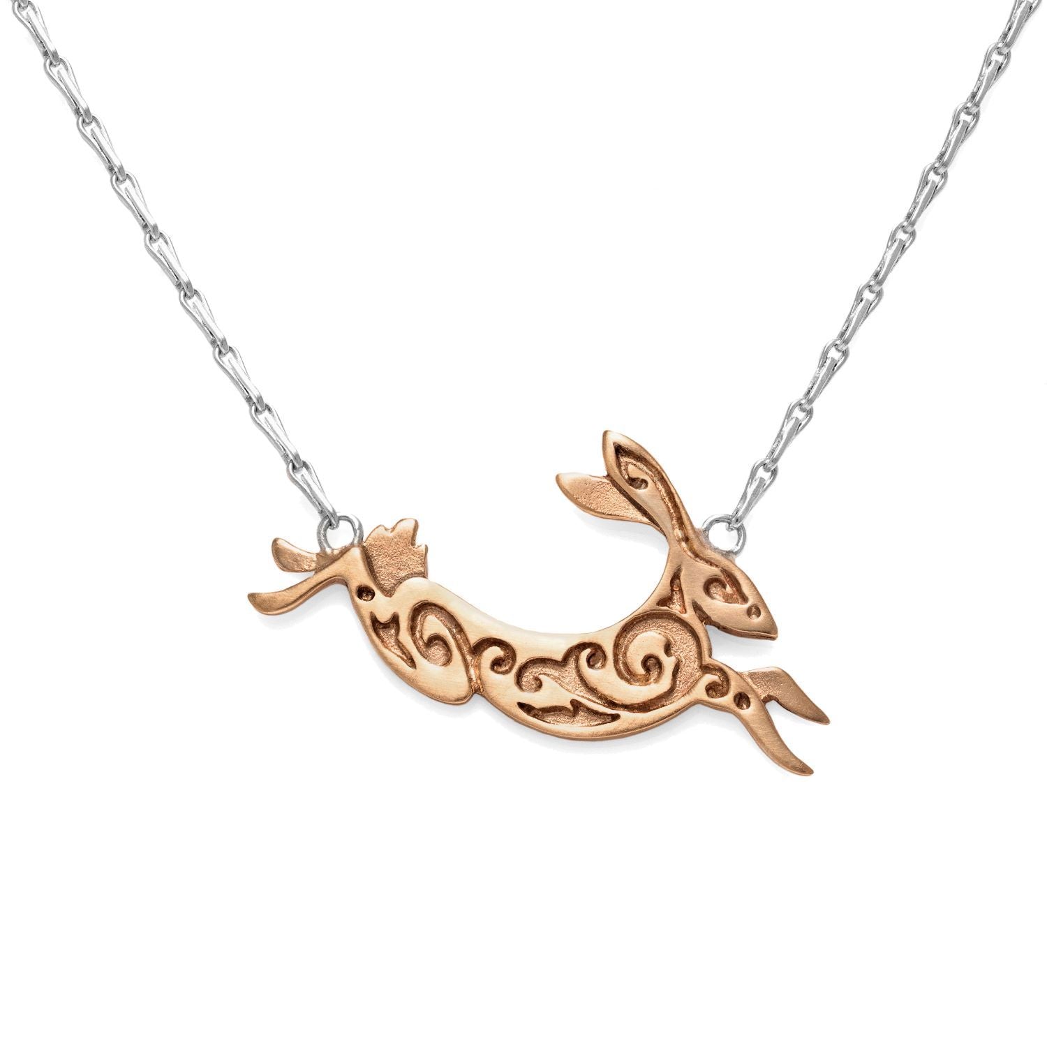 Rose Gold Hare Necklace