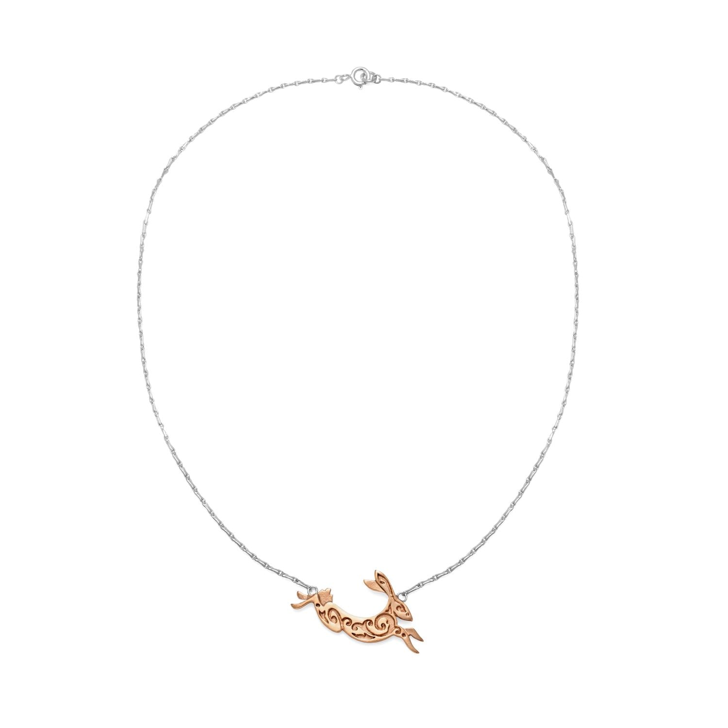 Rose Gold Hare Necklace