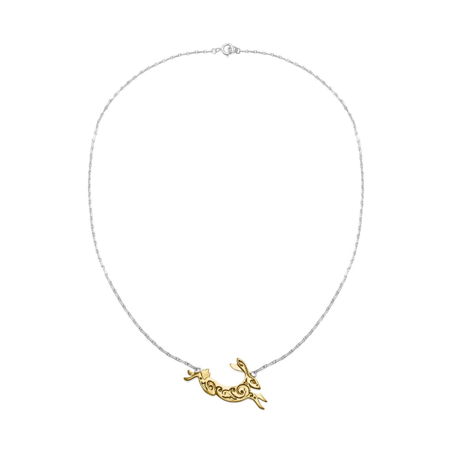 Yellow Gold Hare Necklace