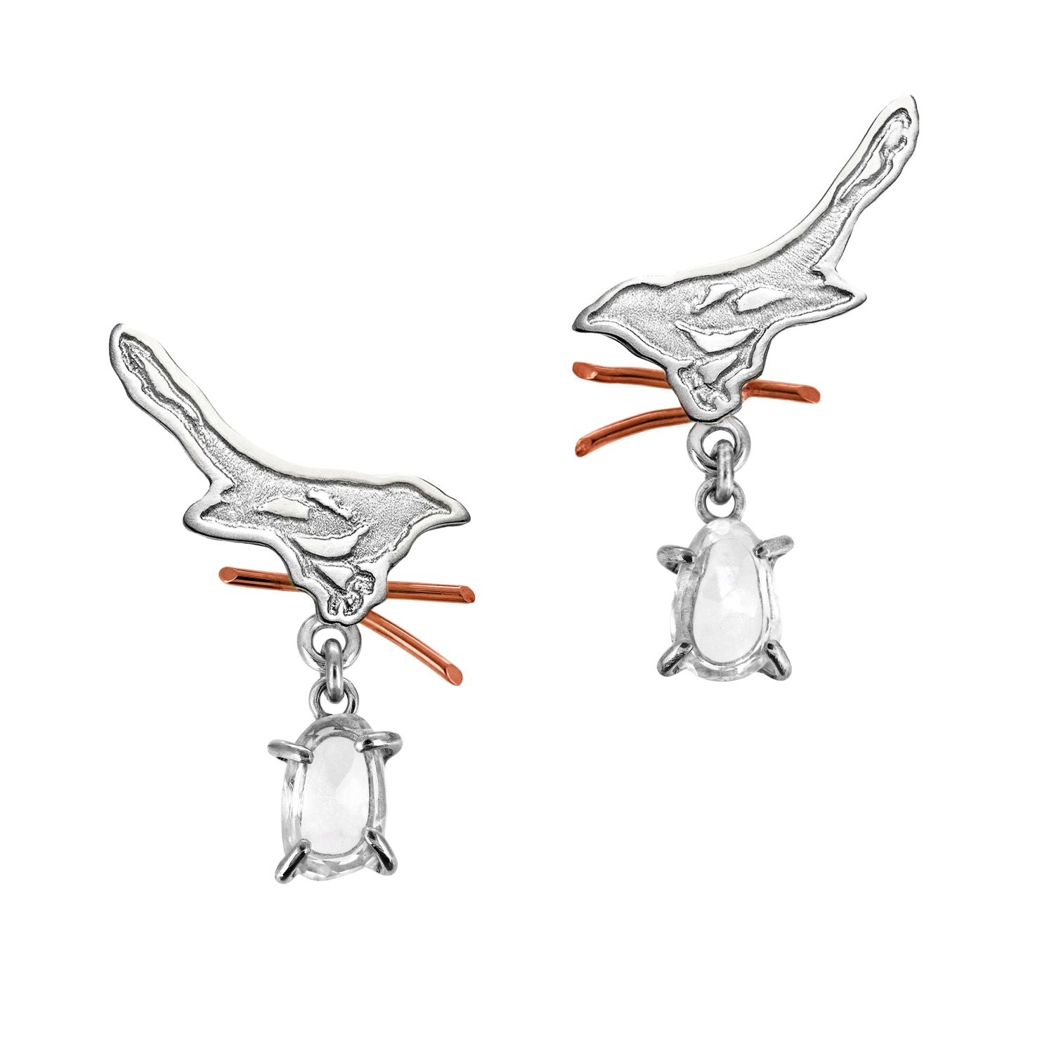 Magpie Quartz Drop Earrings
