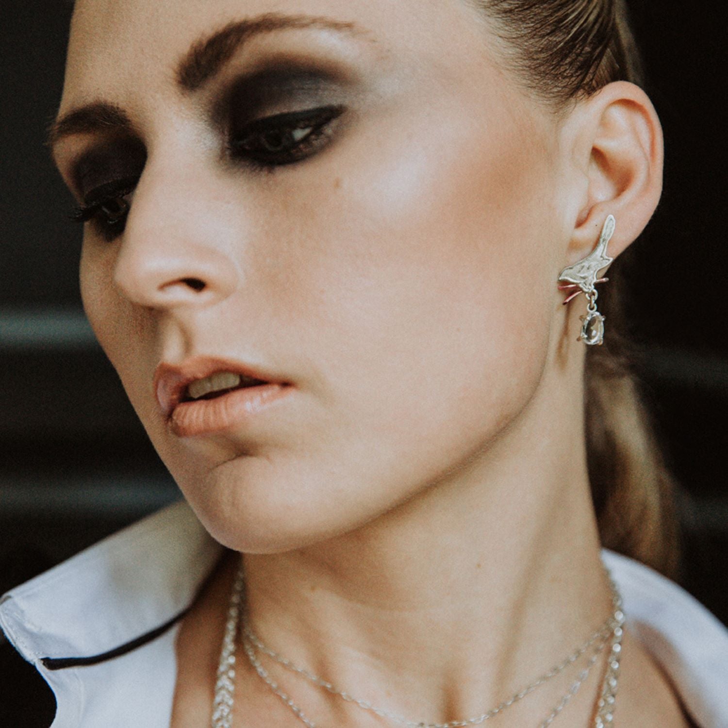 Magpie Quartz Drop Earrings