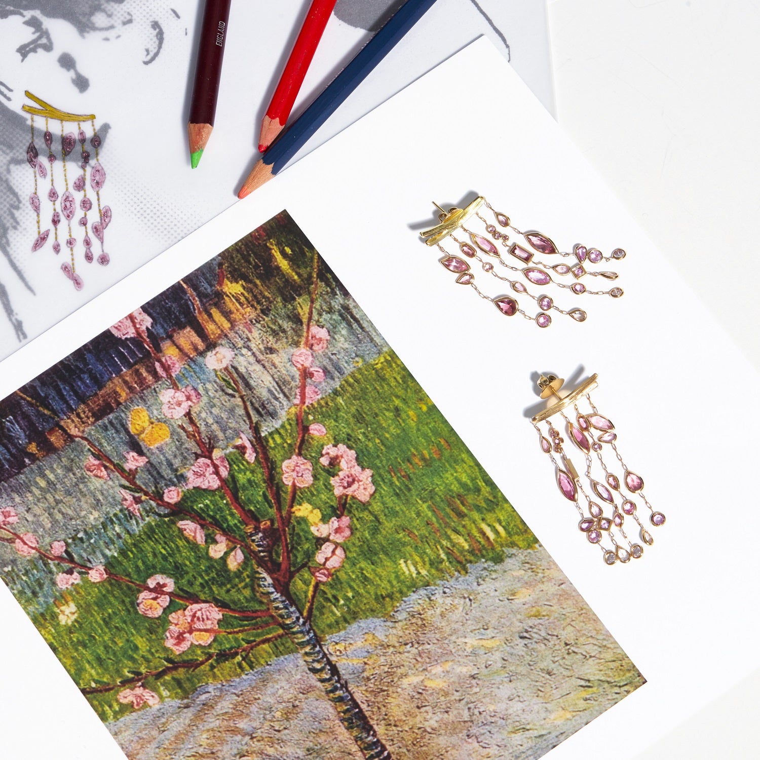 Van Gogh's Almond Earrings