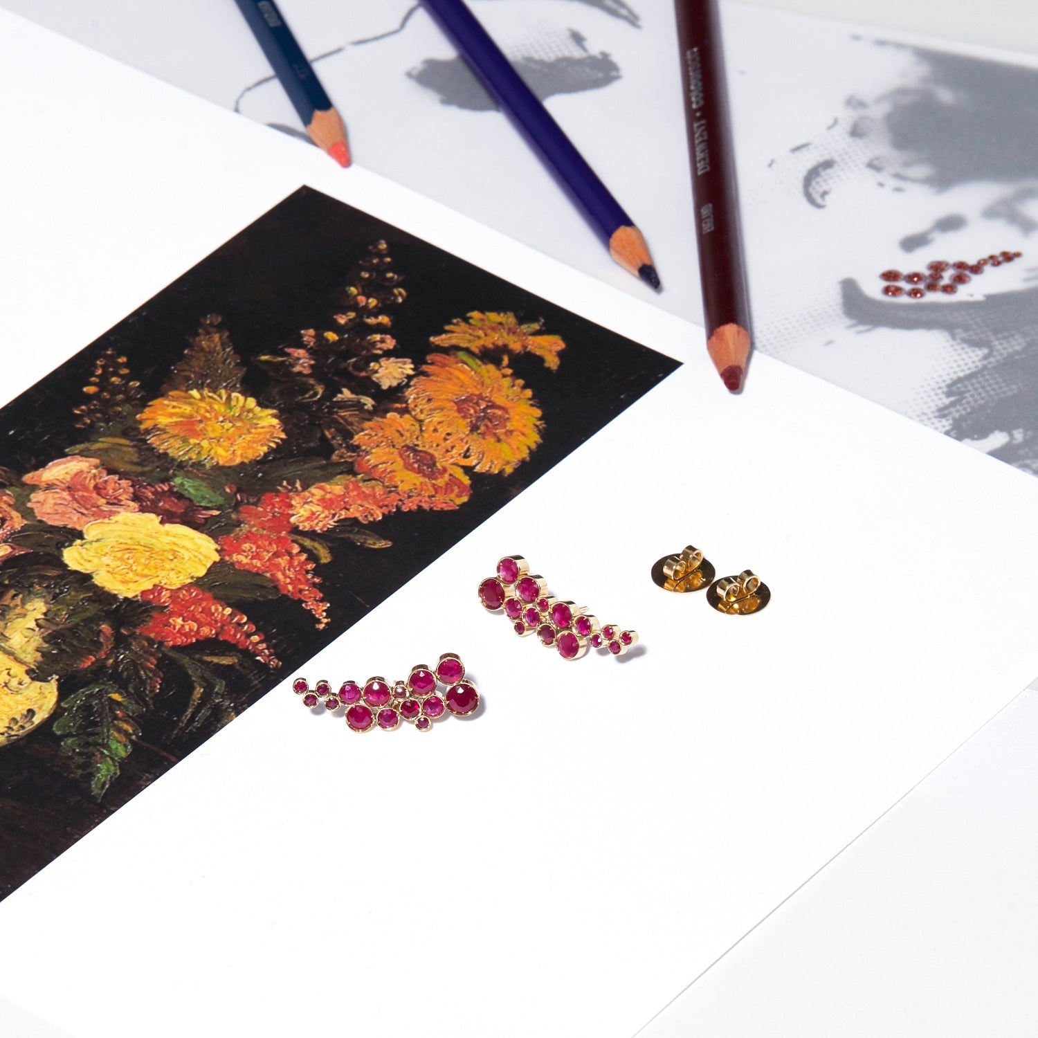 Van Gogh's Salvias Earrings