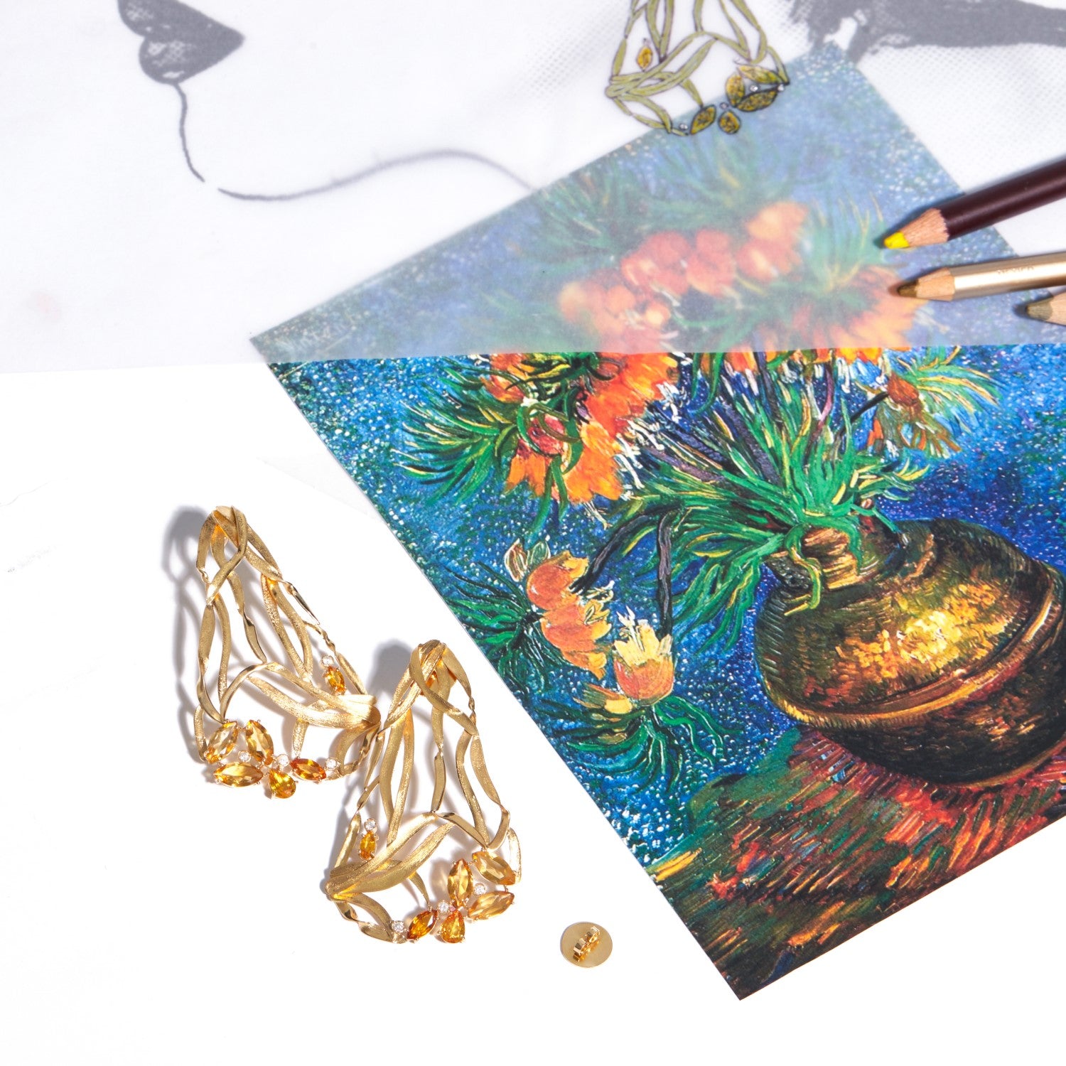 Van Gogh’s Fritillaries Earrings