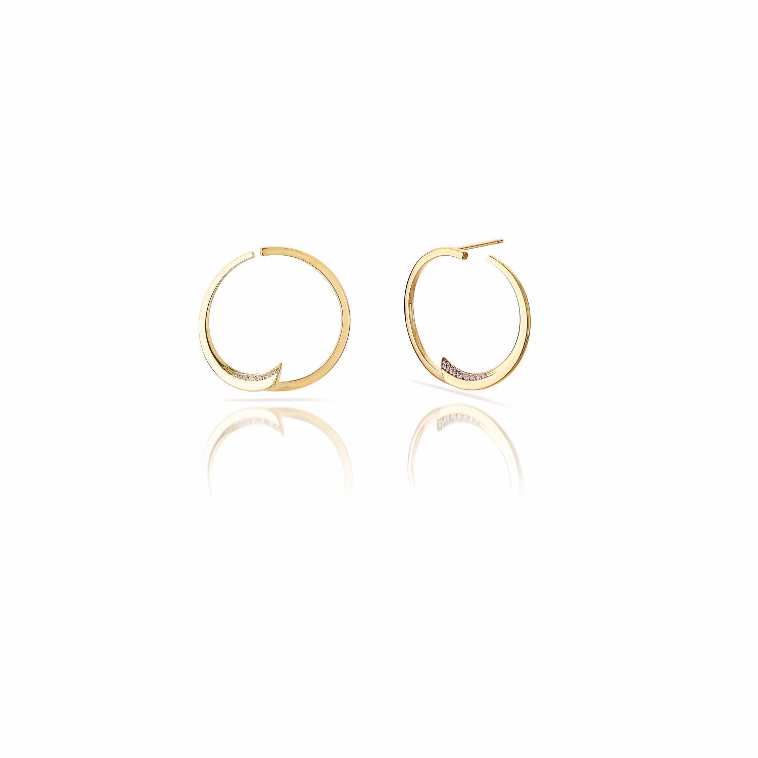 Pin Wheel Hoop Earrings