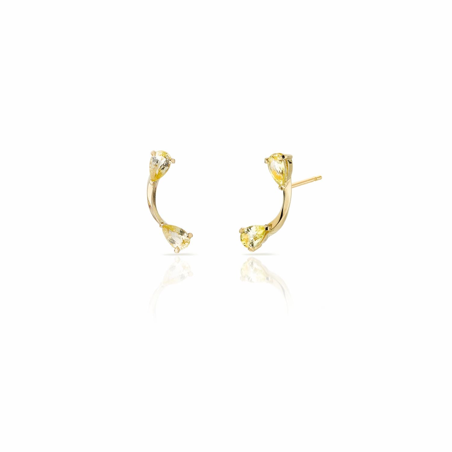 Lemon Flare Stud Earrings