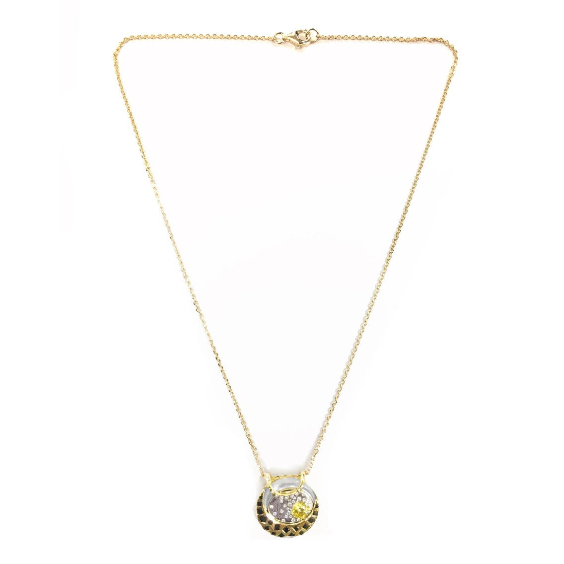 Solar Fine Moon Pendant Necklace