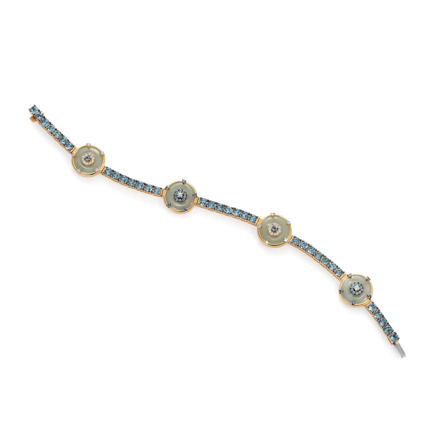 Celeste Aquamarine and Jade Bracelet