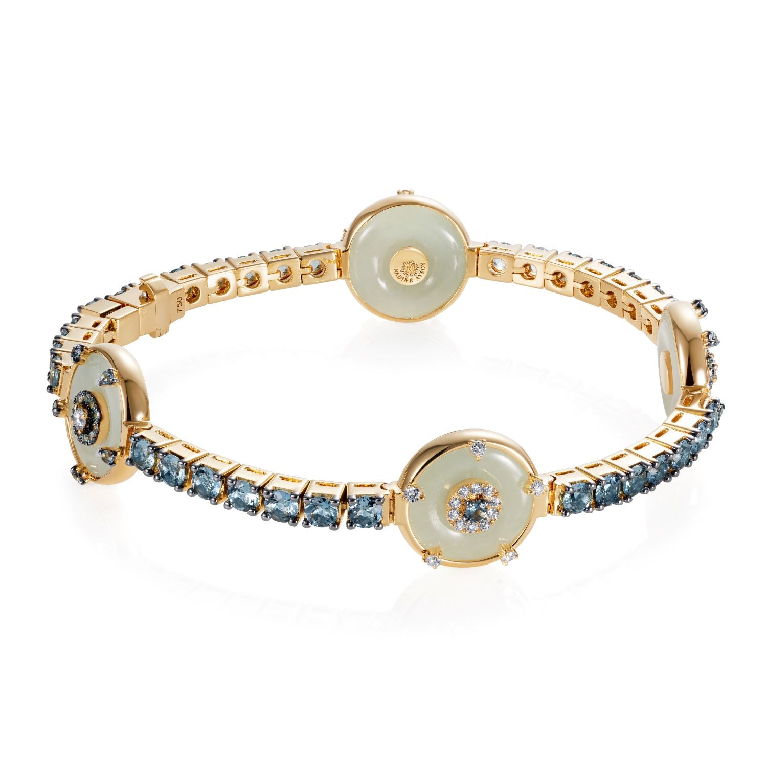 Celeste Aquamarine and Jade Bracelet
