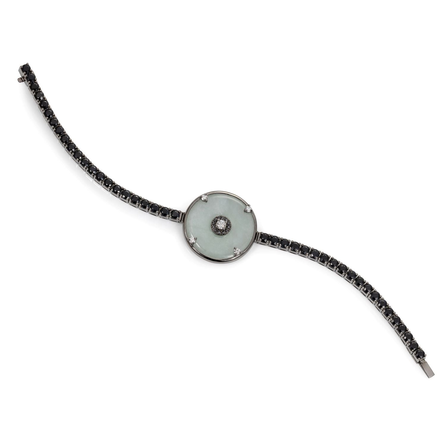 Celeste Black Sapphire and Jade Bracelet