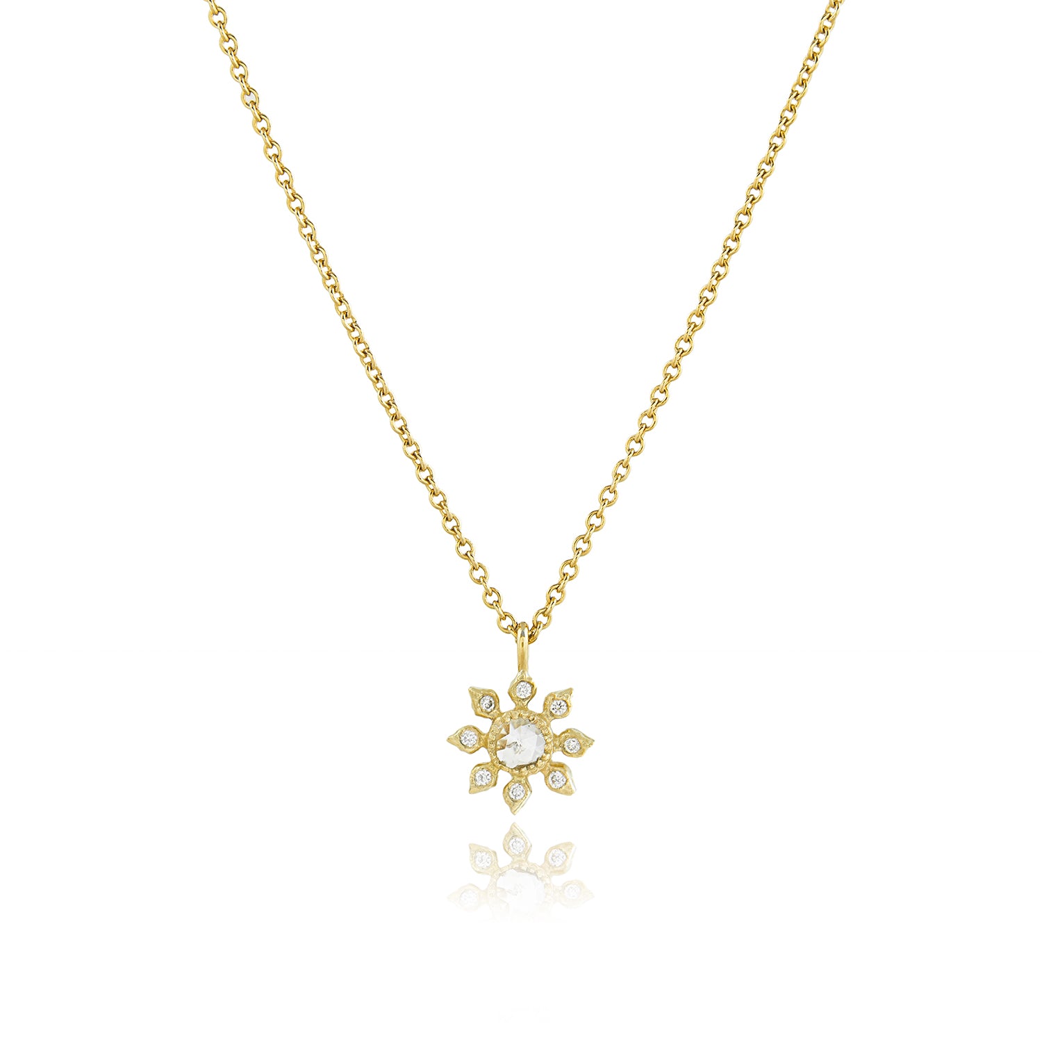 Diamond Flower Necklace