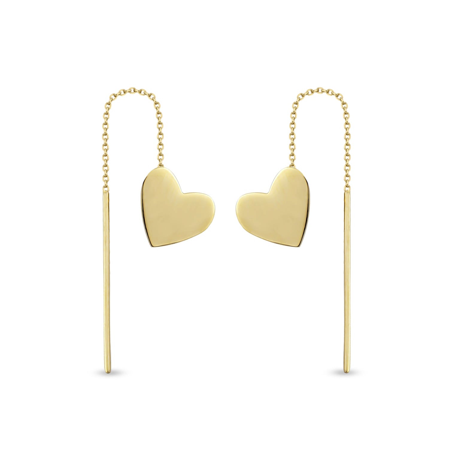 Heart Minimal Threader Earrings