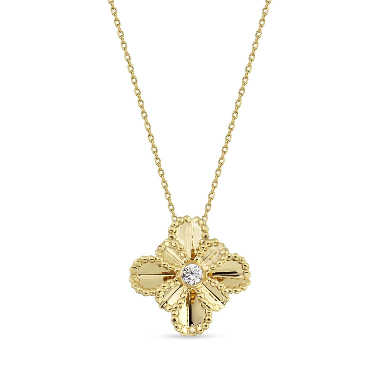 Diamond Lotus Pendant