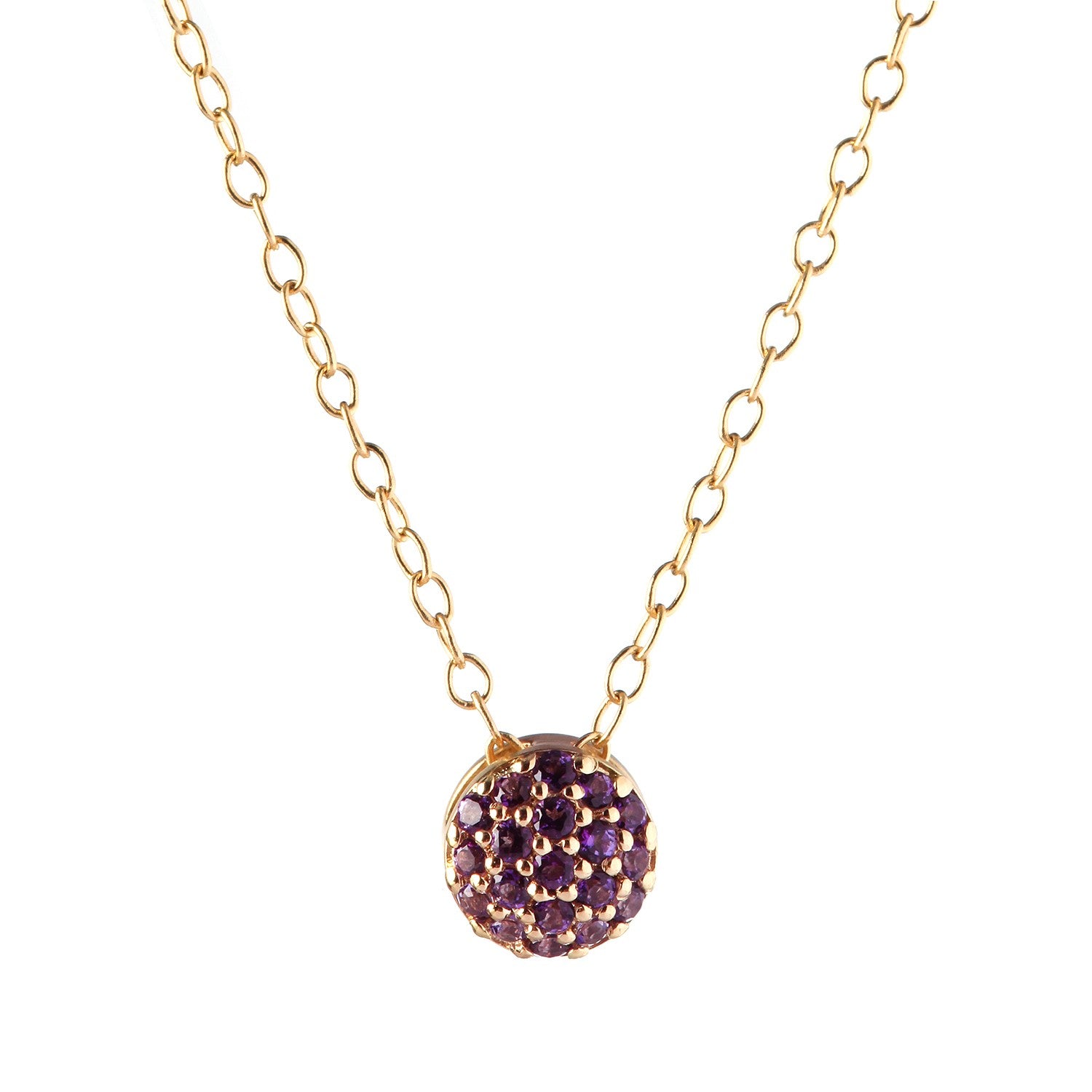 February Birthstone Dot Necklace