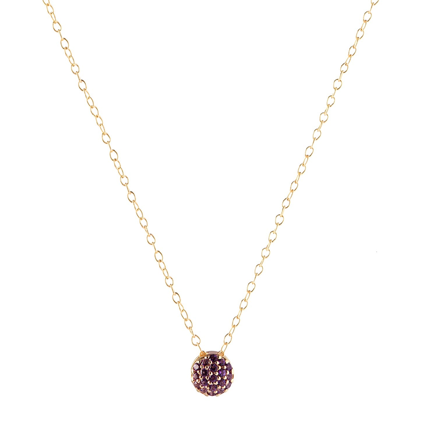 February Birthstone Dot Necklace