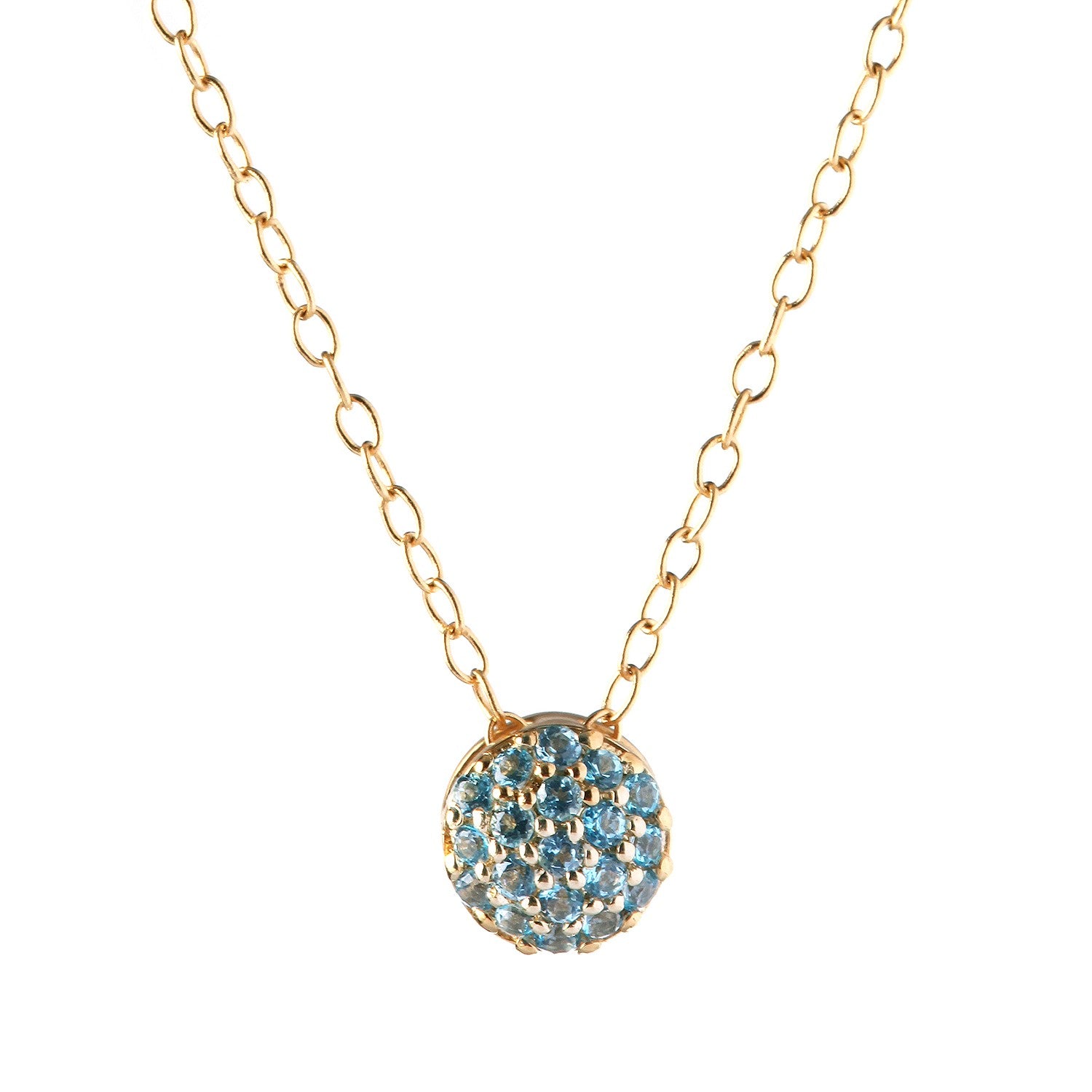 March Birthstone Dot Necklace
