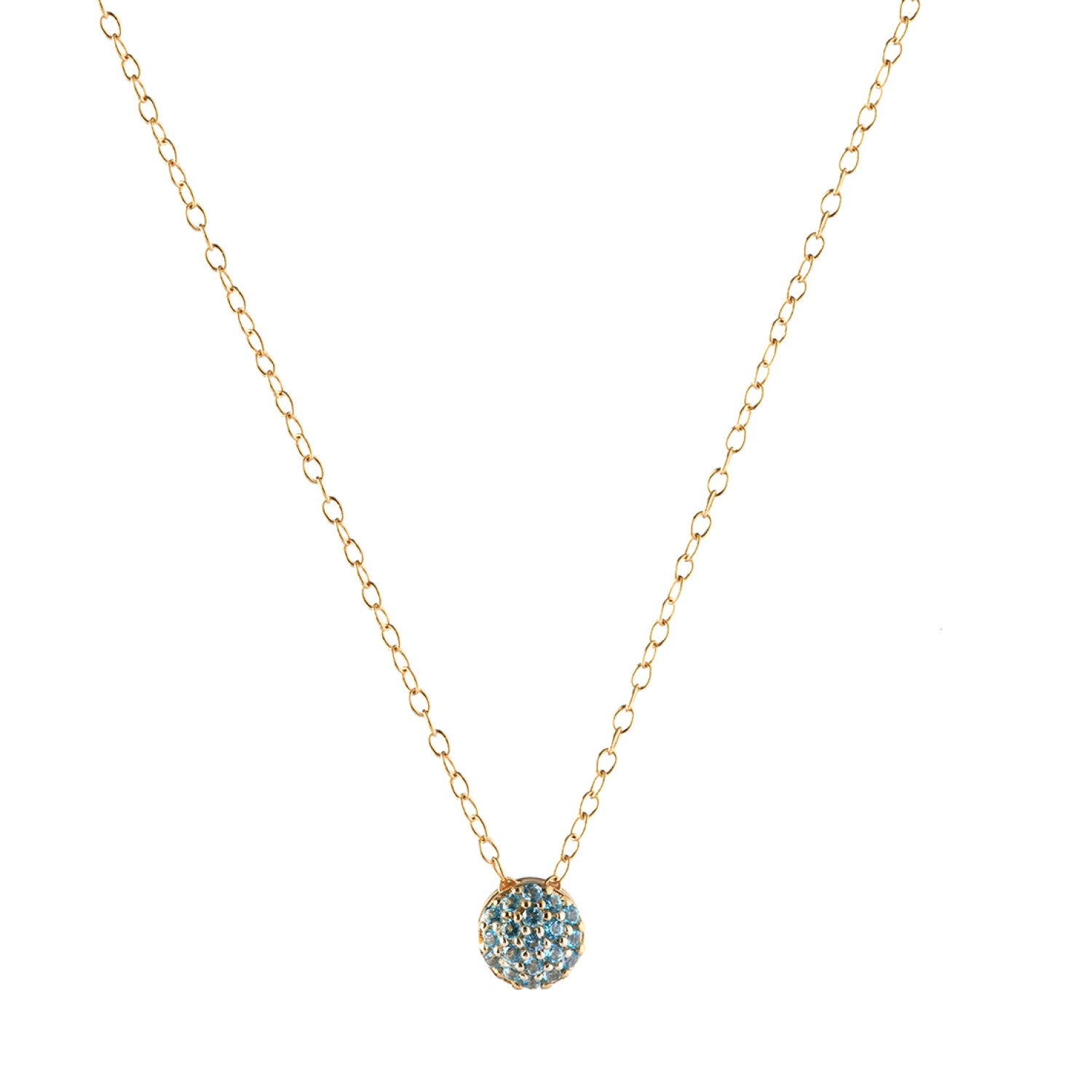 March Birthstone Dot Necklace