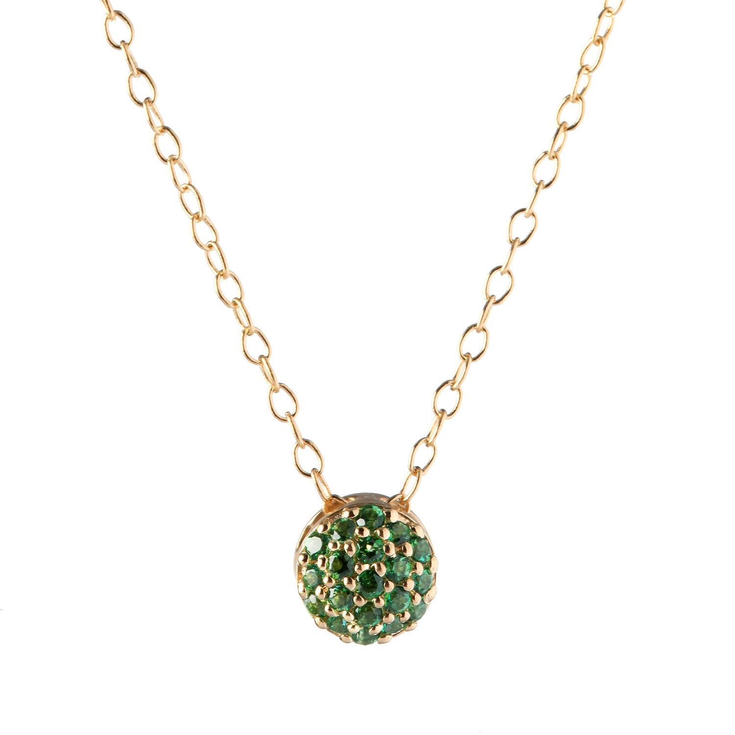 May Birthstone Dot Necklace