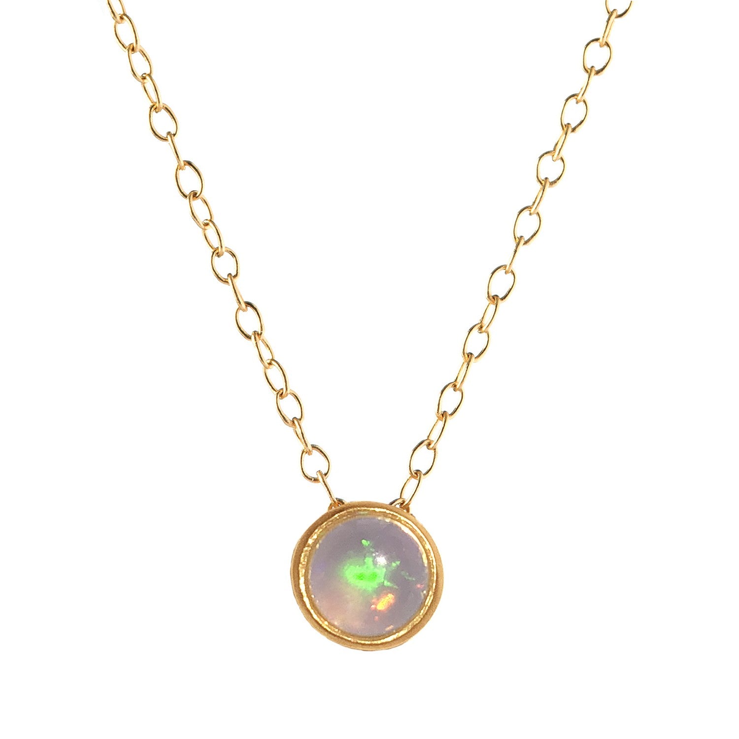 October Birthstone Dot Necklace