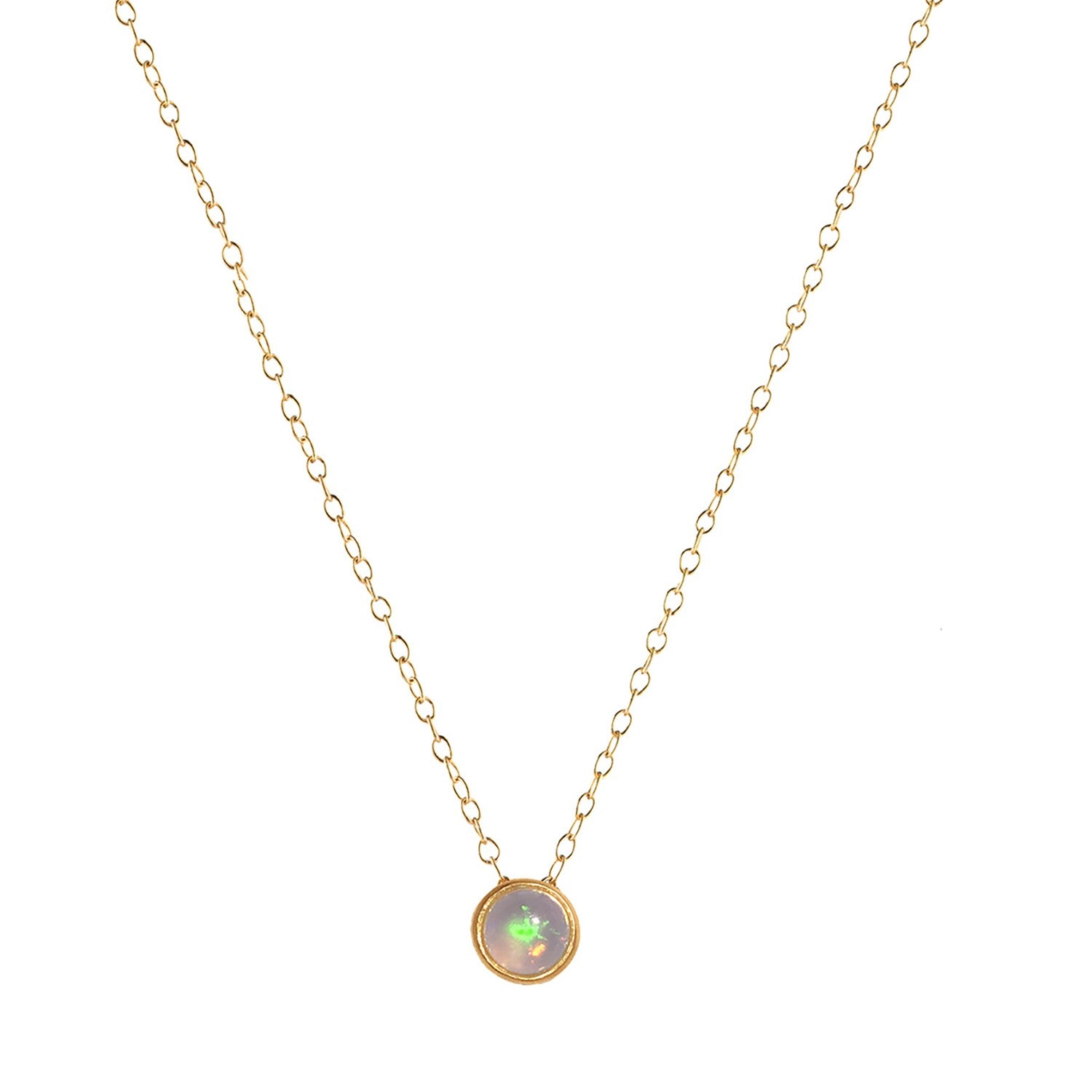 October Birthstone Dot Necklace