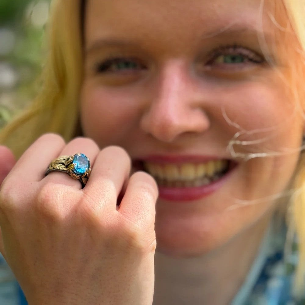Beauty Blue Topaz Ring