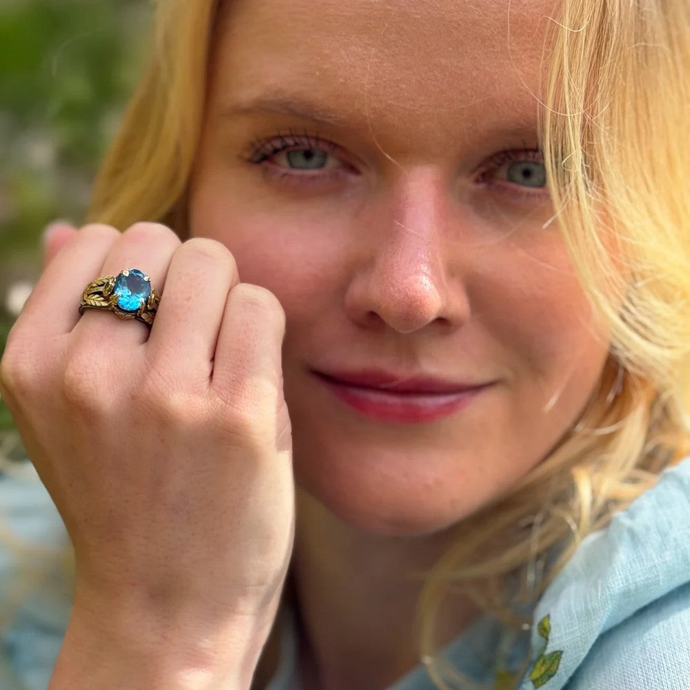Beauty Blue Topaz Ring