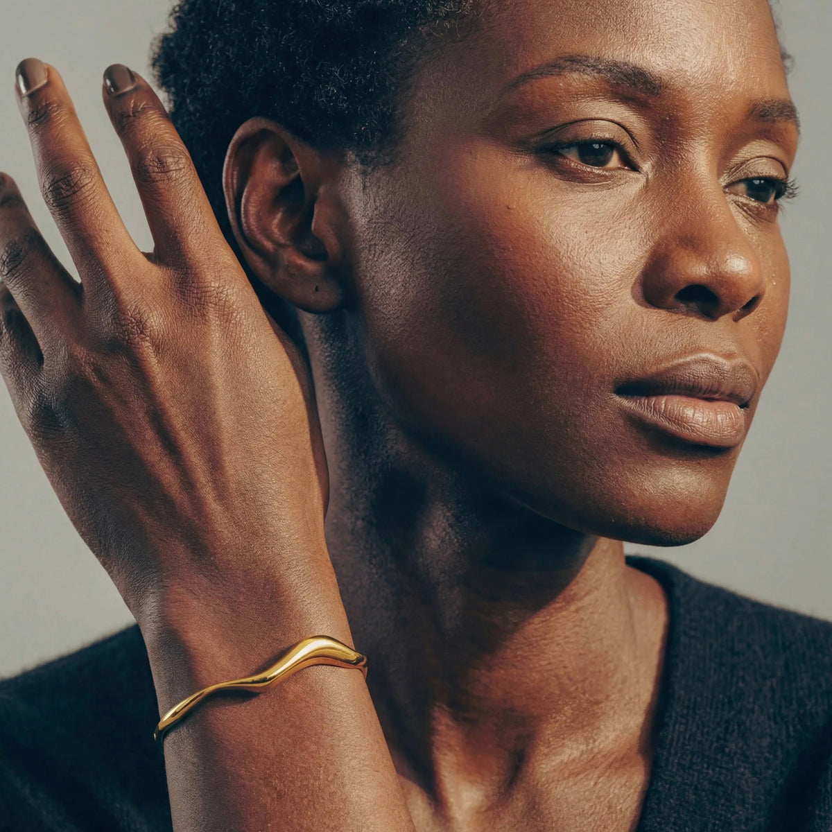 Neri Sculpted Cuff in Gold Vermeil