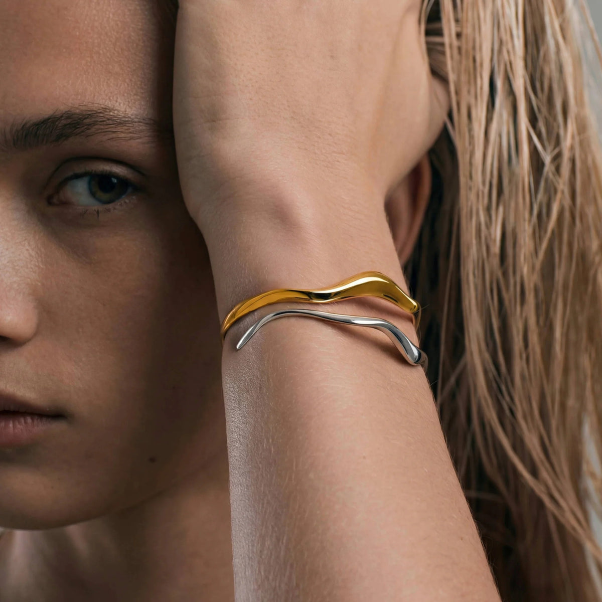 Neri Sculpted Cuff in Sterling Silver